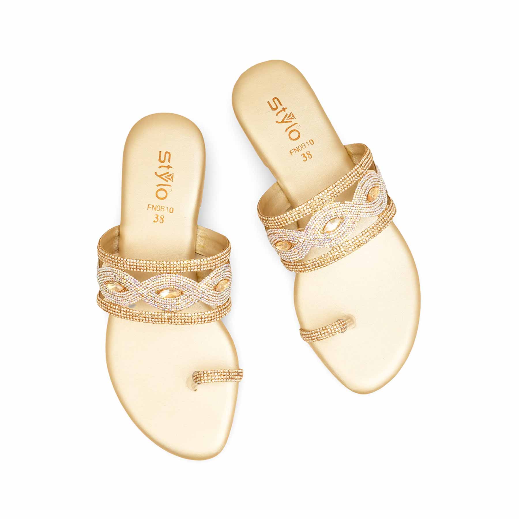 Golden Fancy Women Chappal  FN0810 - Image 5
