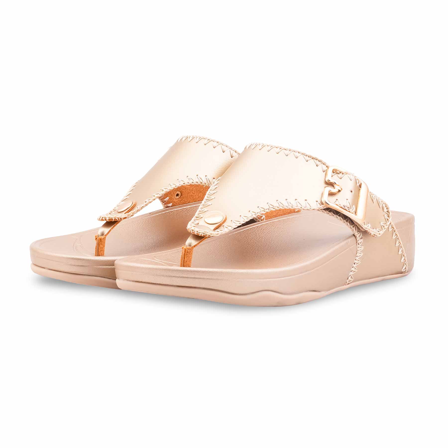 Golden Formal Chappal For Women PU0743 - Image 3