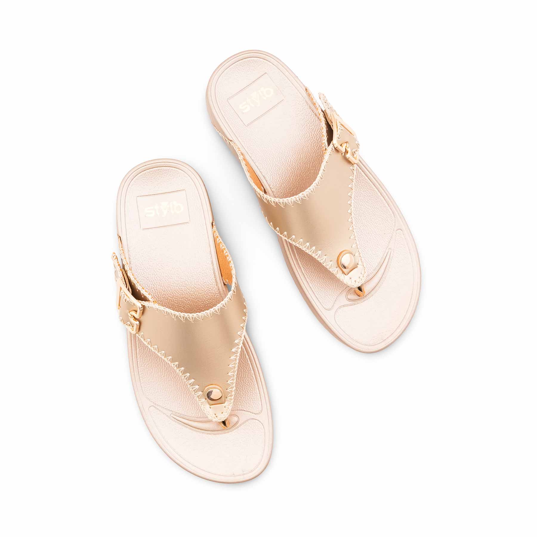 Golden Formal Chappal For Women PU0743 - Image 5