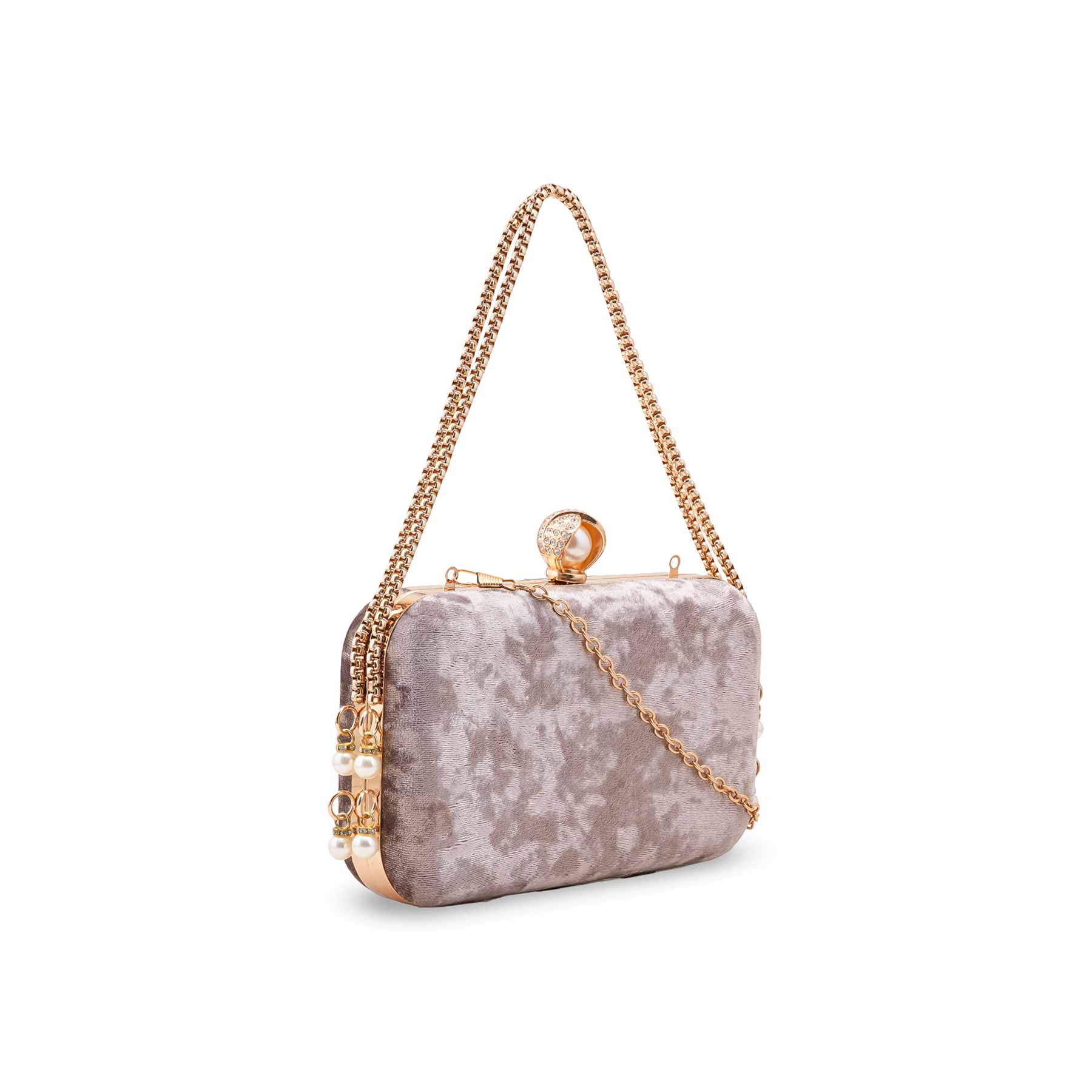 Golden Formal Clutch For Ladies P15703 - Image 2