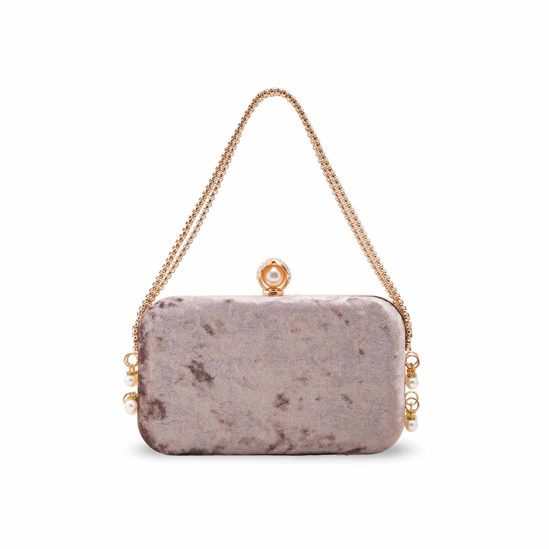 Golden Formal Clutch For Ladies P15703 - Image 4