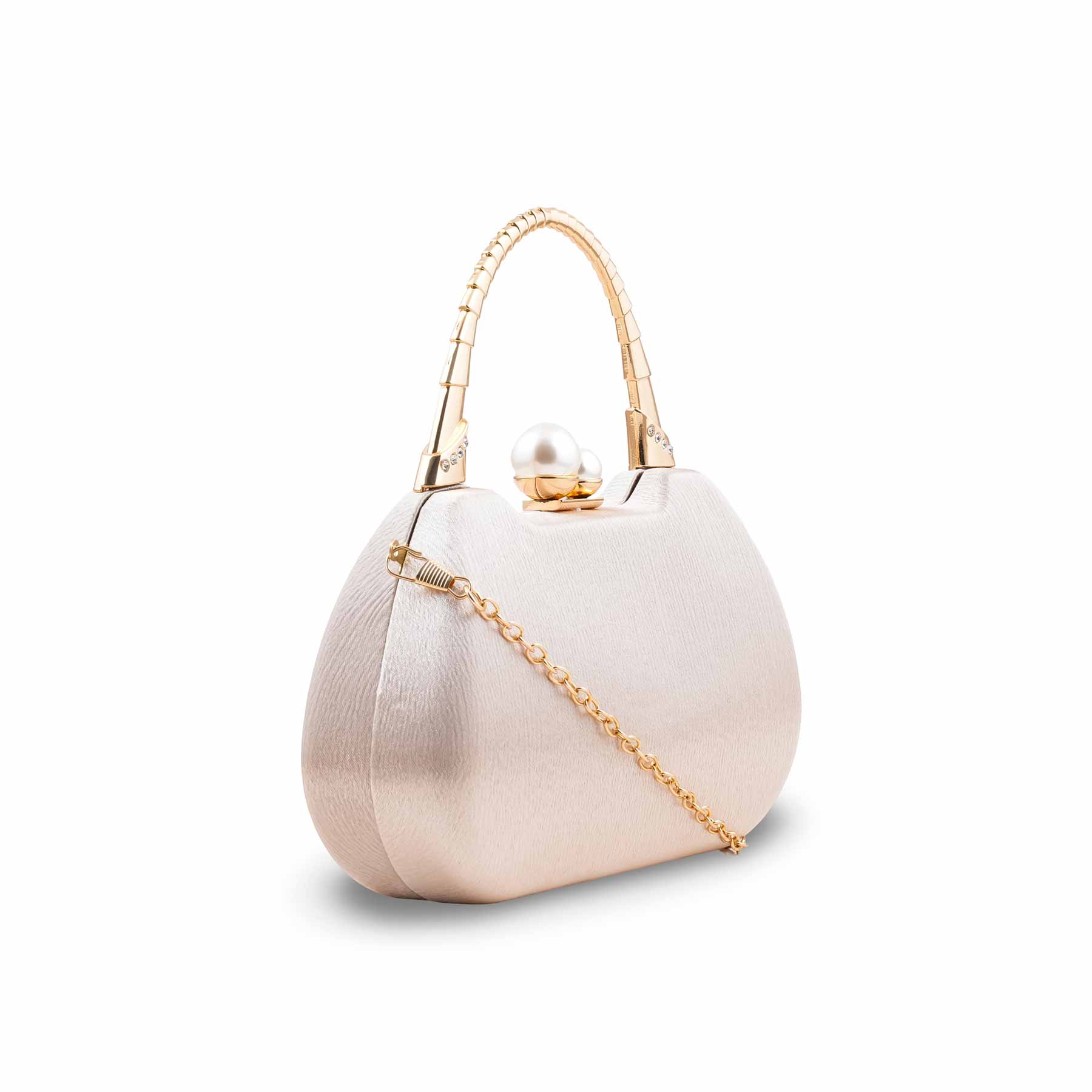 Golden Formal Clutch For Ladies P24405 - Image 3