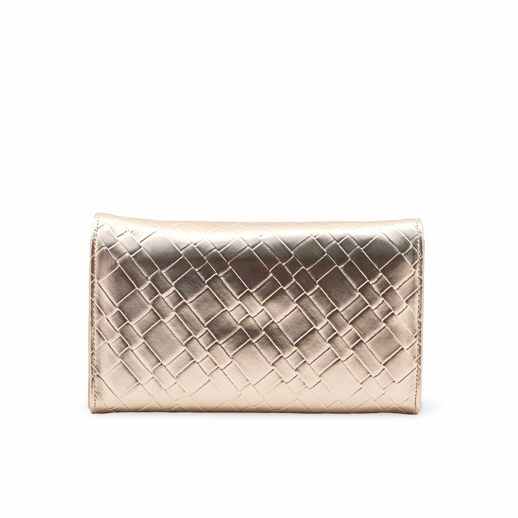 Golden Formal Clutch For Ladies P24423 - Image 4