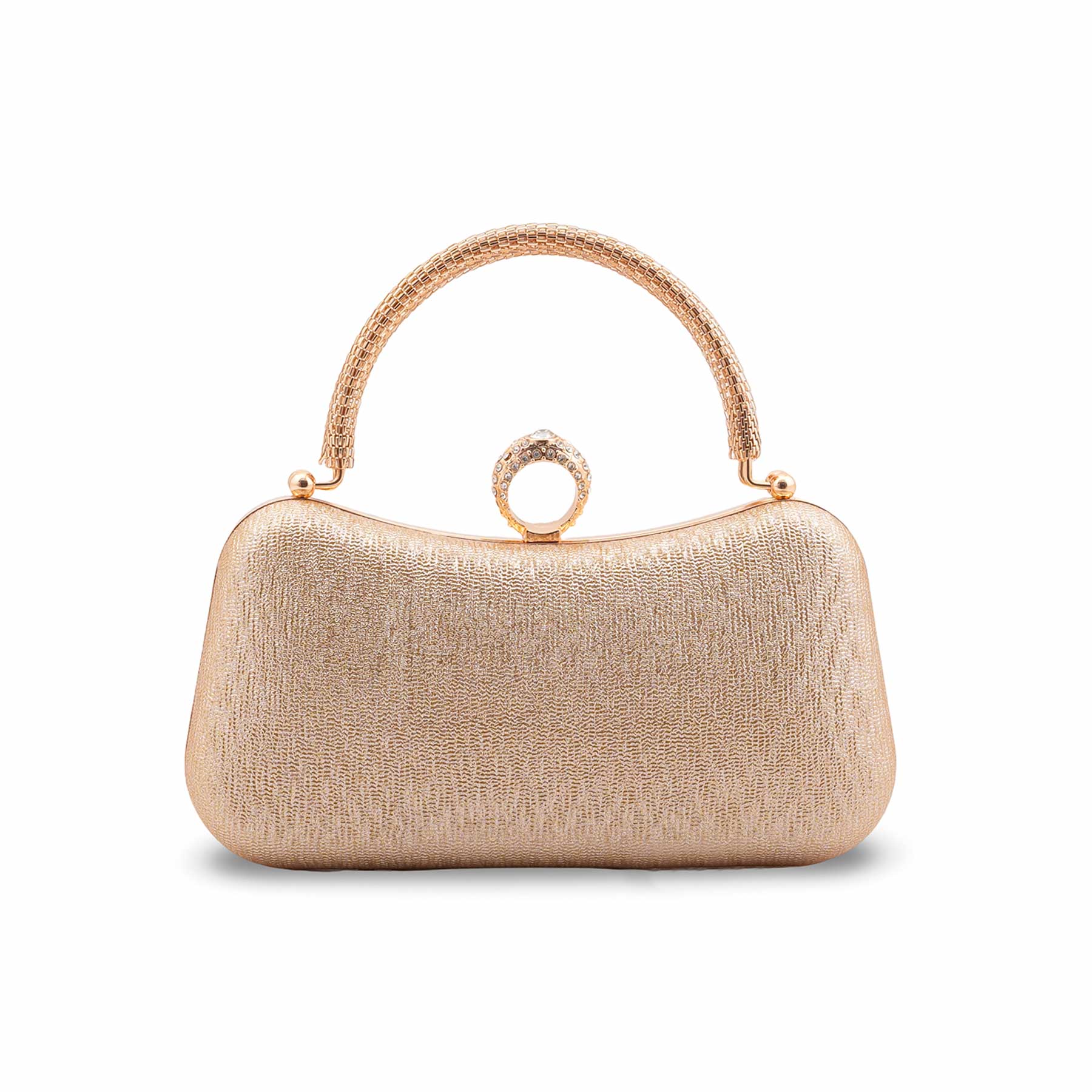 Golden Formal Clutch For Ladies P24437 - Image 2