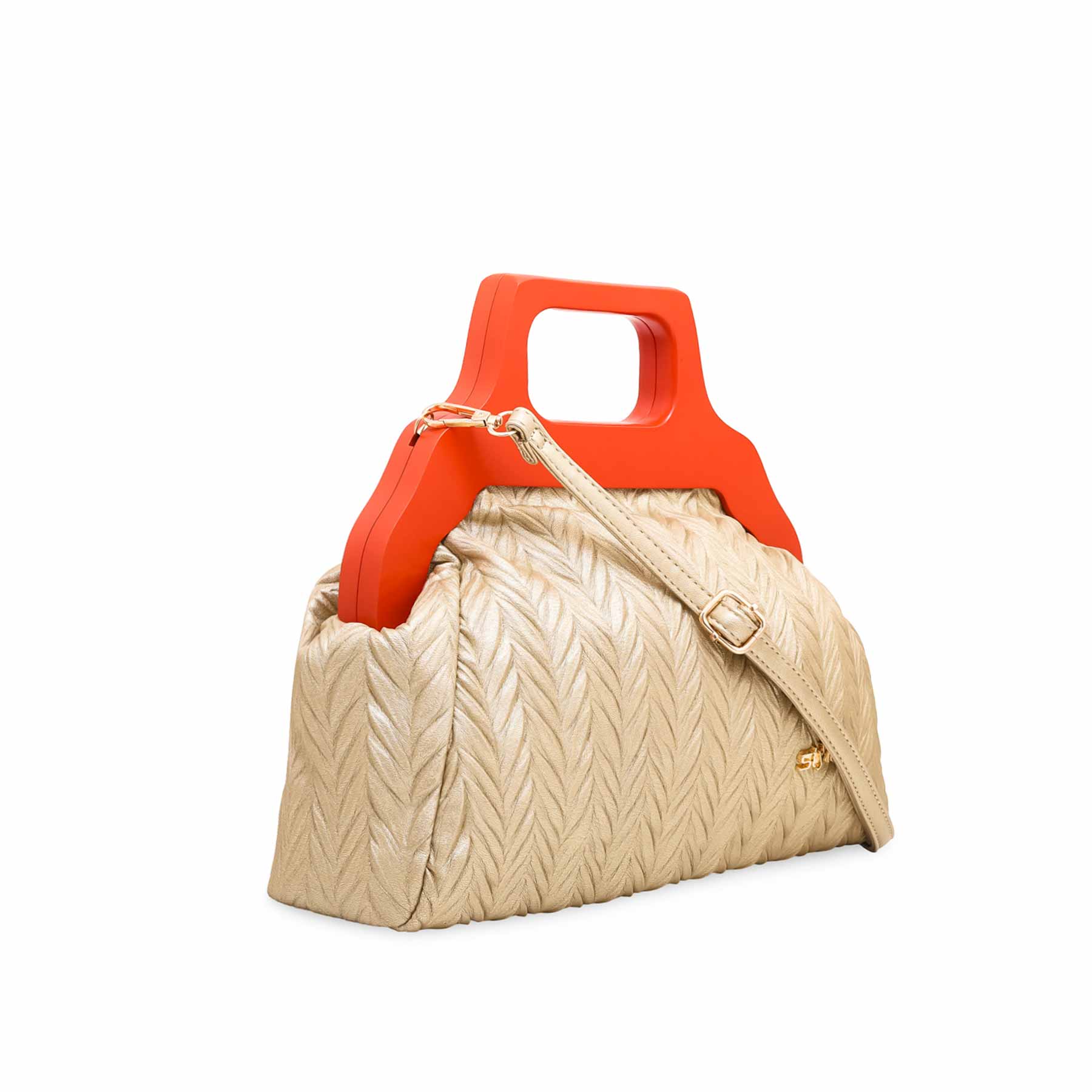 Golden Formal Hand Bag P36063 - Image 2