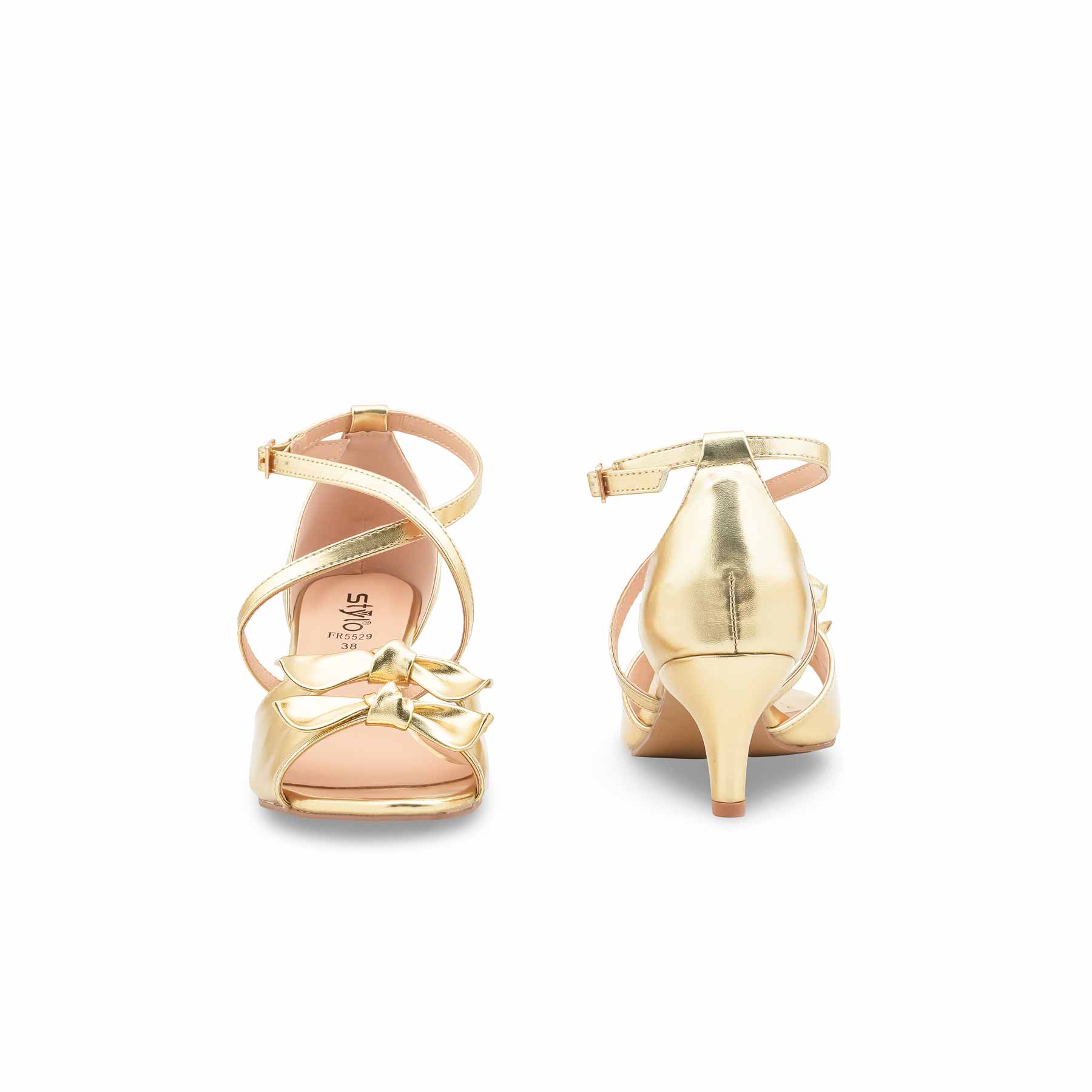 Golden Formal Sandal For Women FR5529 - Image 5