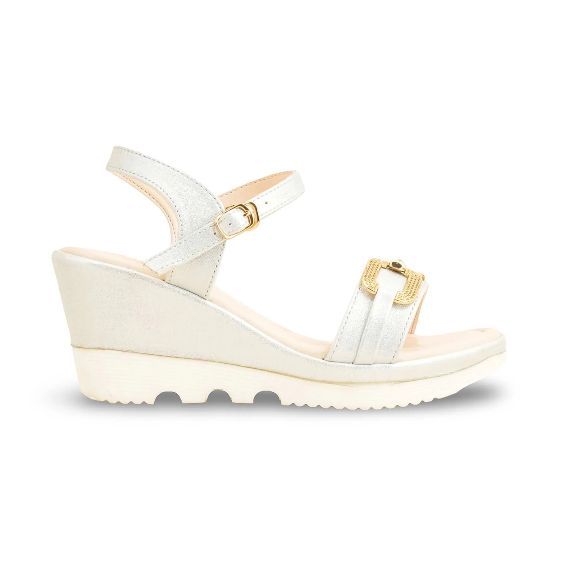 Golden Formal Sandal For Women PU0481 - Image 2