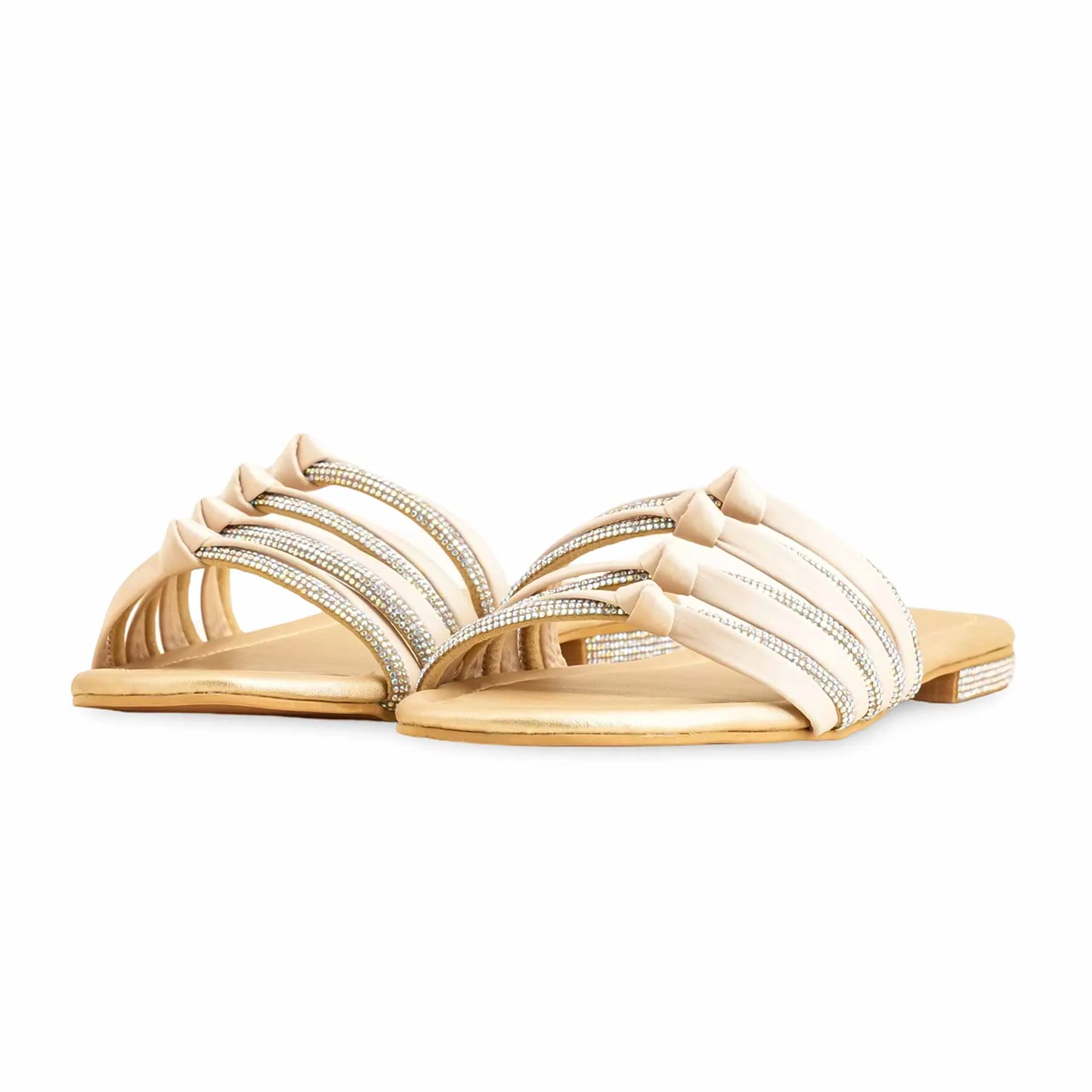 Golden Formal Slipper For Ladies FR8302 - Image 3