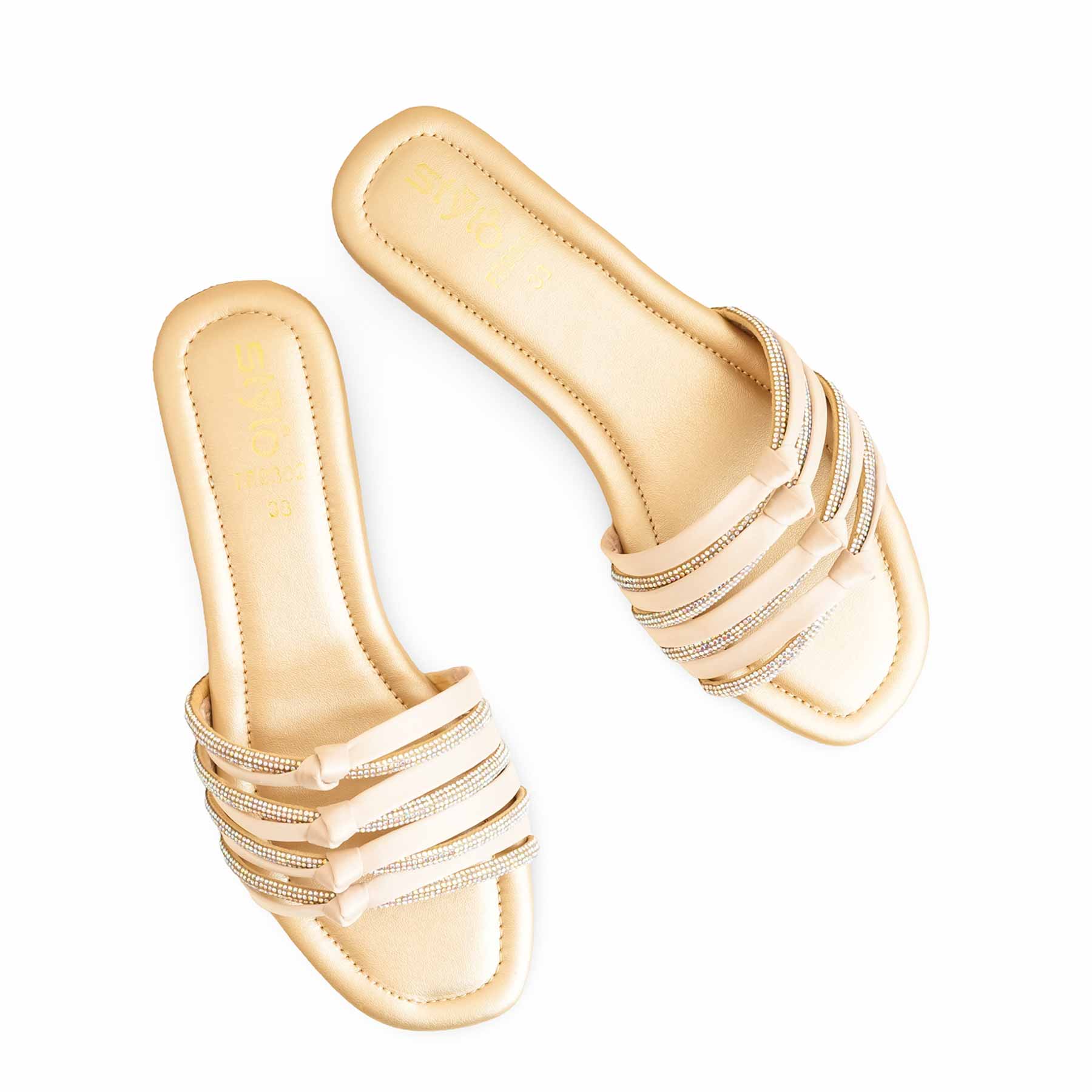 Golden Formal Slipper For Ladies FR8302 - Image 5