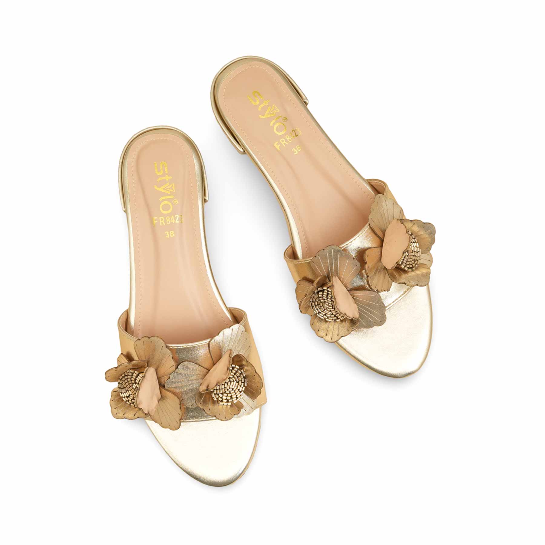 Golden Formal Slipper For Ladies FR8423 - Image 5