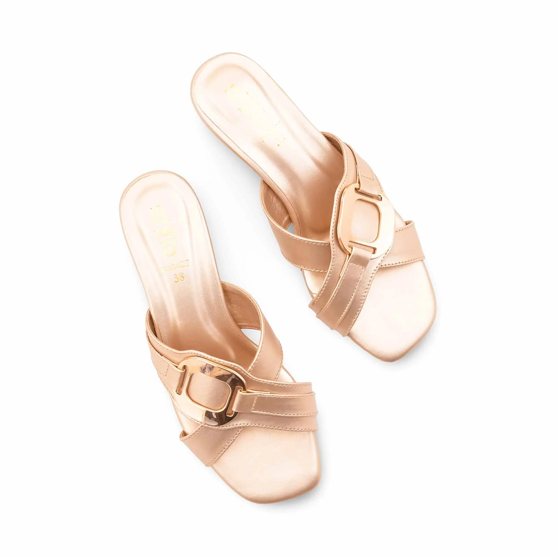 Golden Formal Slipper For Ladies FR8425 - Image 5