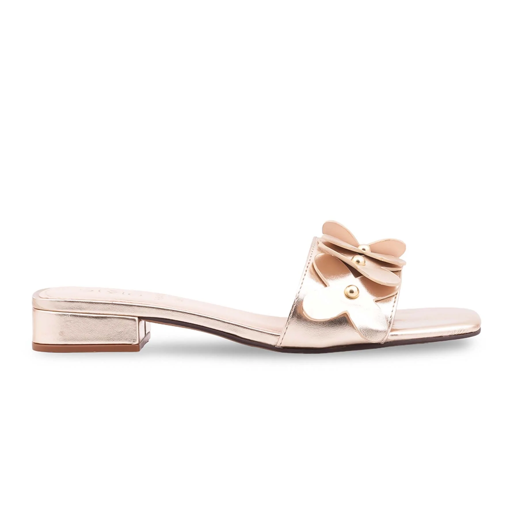 Golden Formal Slipper For Ladies FR8450 - Image 2