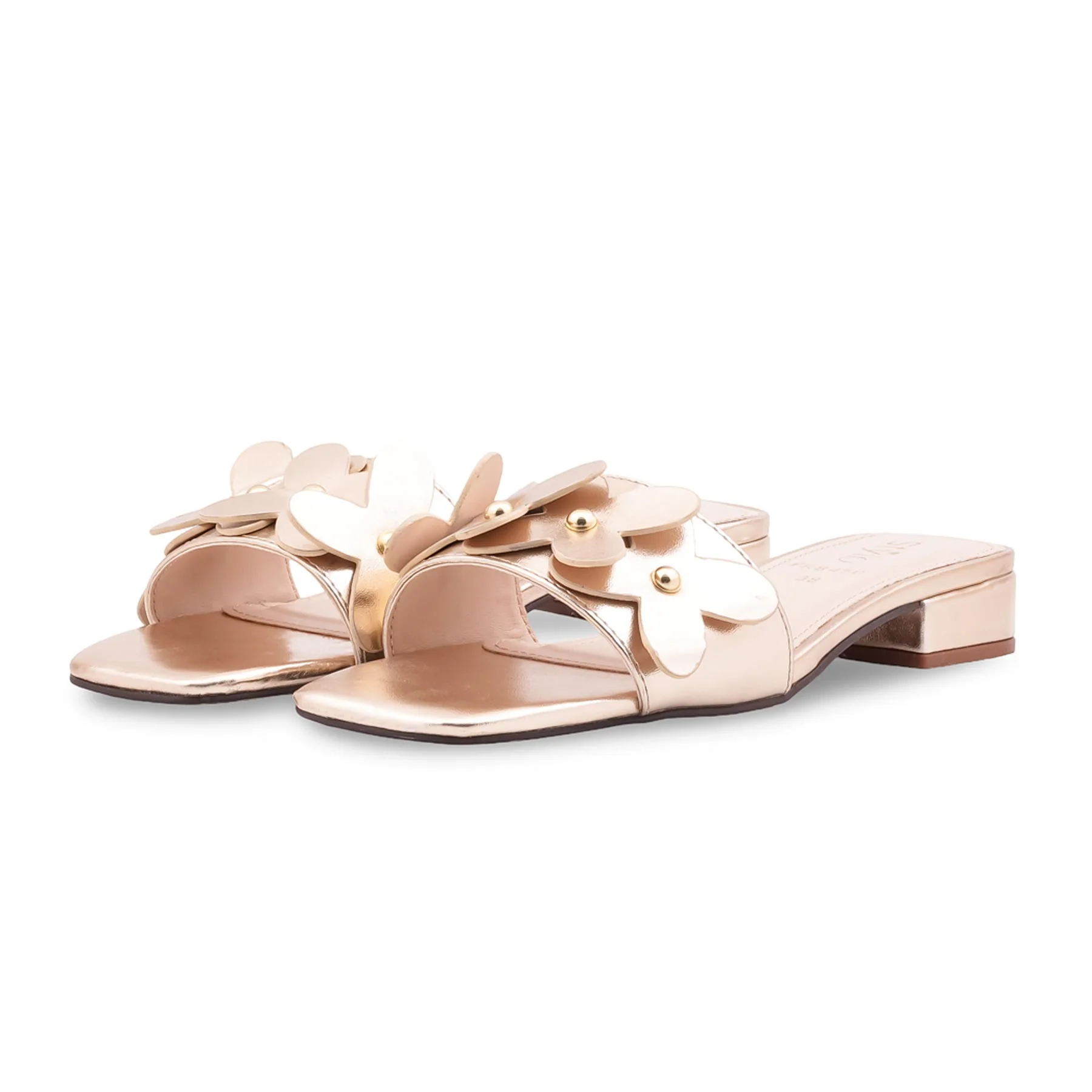 Golden Formal Slipper For Ladies FR8450 - Image 3