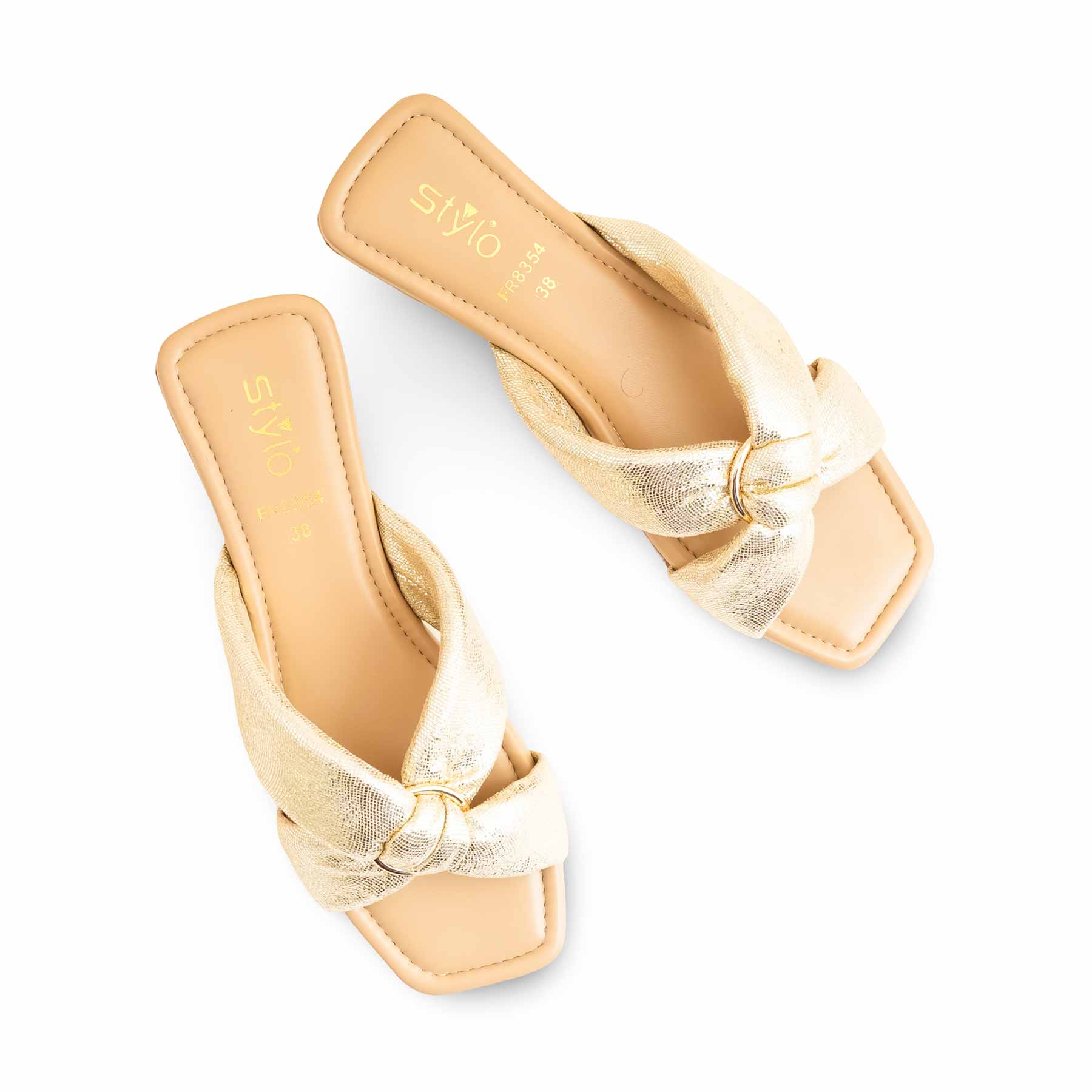Golden Formal Slipper For Women FR8354 - Image 5