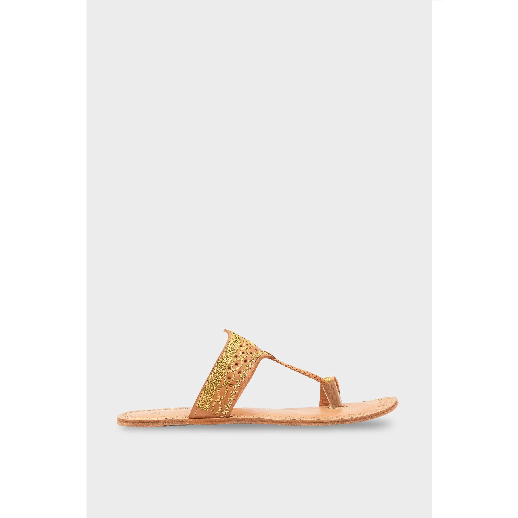 Golden Kolapoori Chappal EC0259 - Image 2