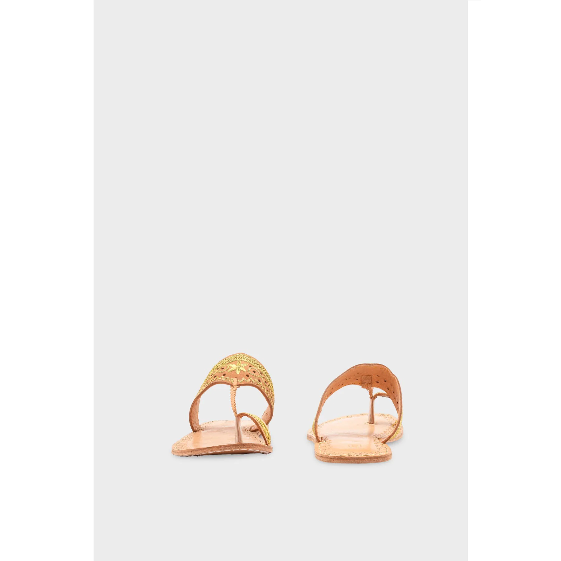 Golden Kolapoori Chappal EC0259 - Image 4