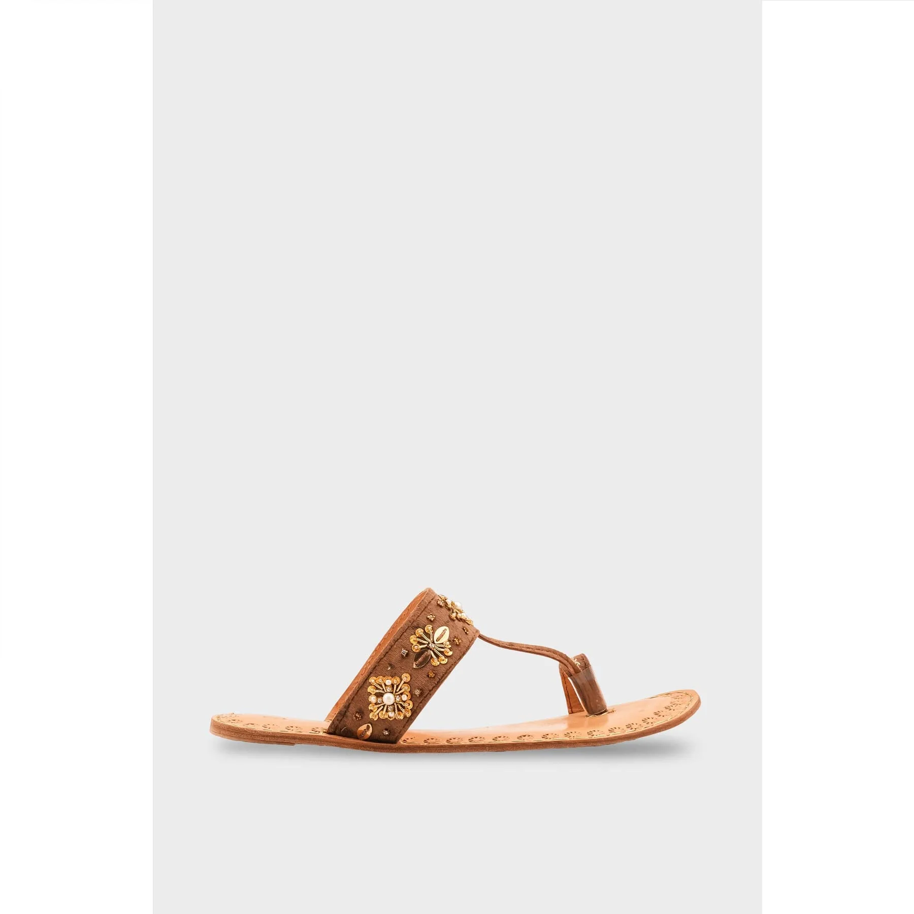 Golden Leather Kolapori For Women EC0284 - Image 2