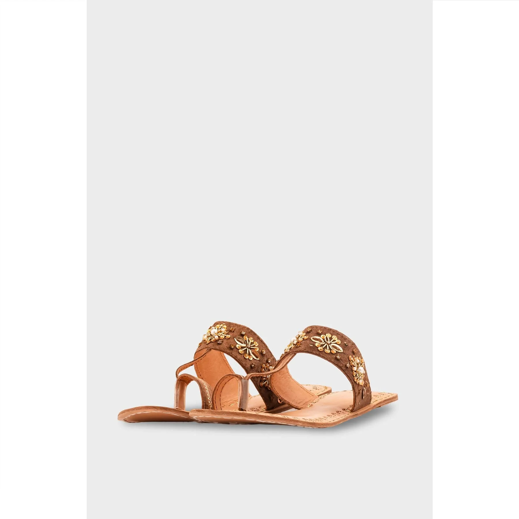 Golden Leather Kolapori For Women EC0284 - Image 3