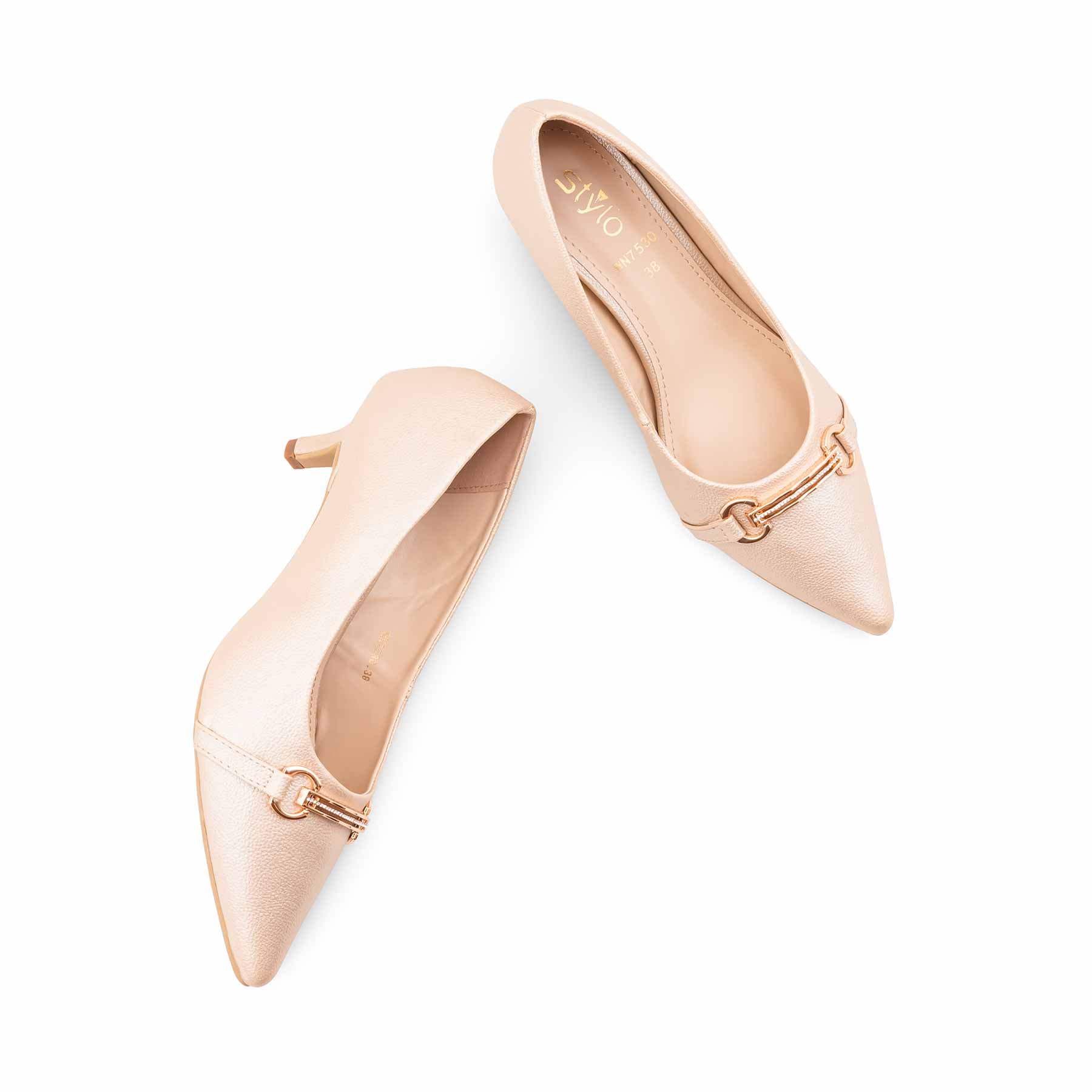 Golden Winter Court Shoes For Women WN7530 - Image 5