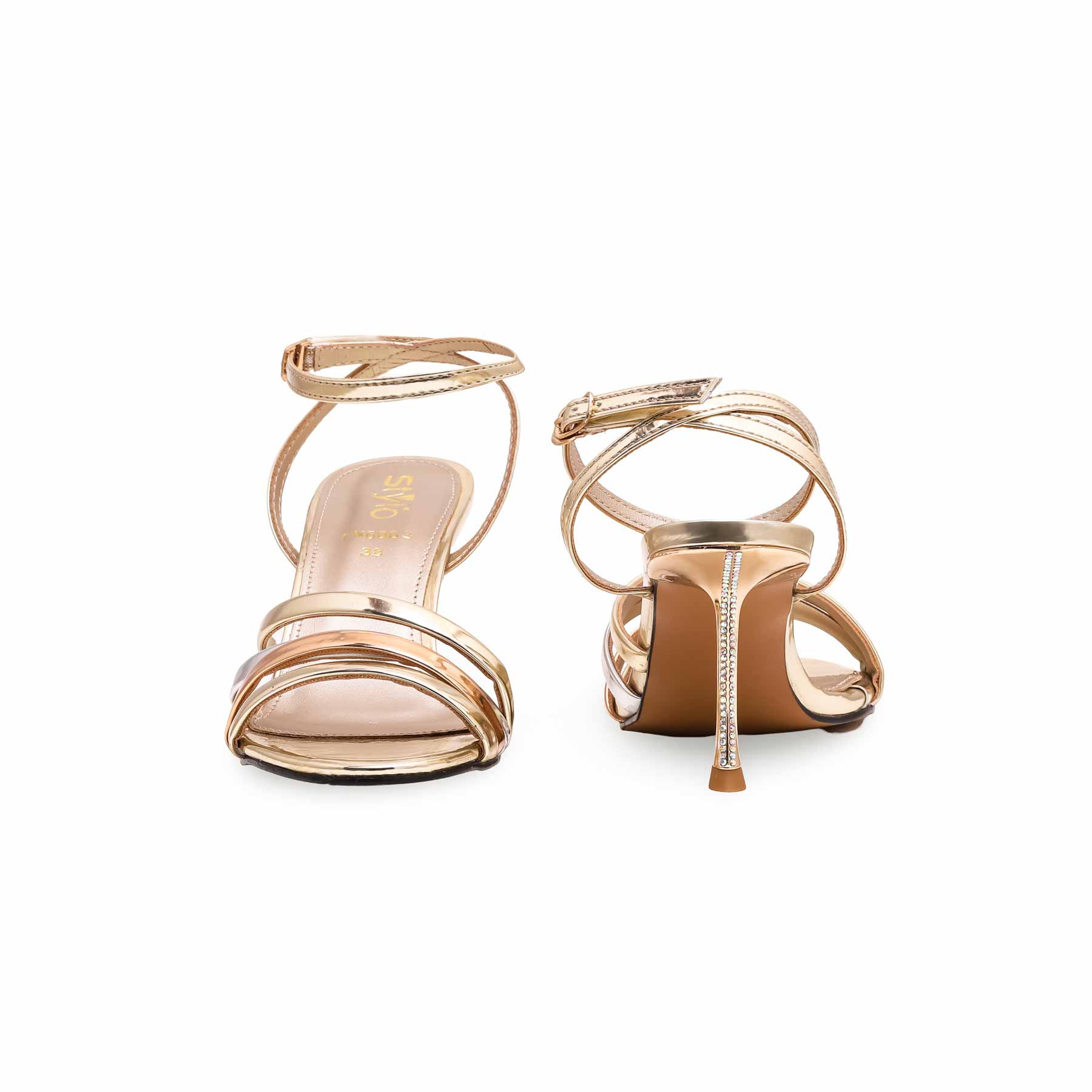 Golden Women Fancy Sandal FN6063 - Image 5