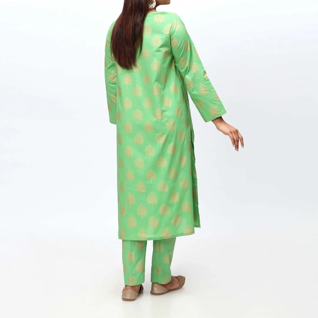 2PC- Screen Printed Cambric Suit PS4032 - Image 4