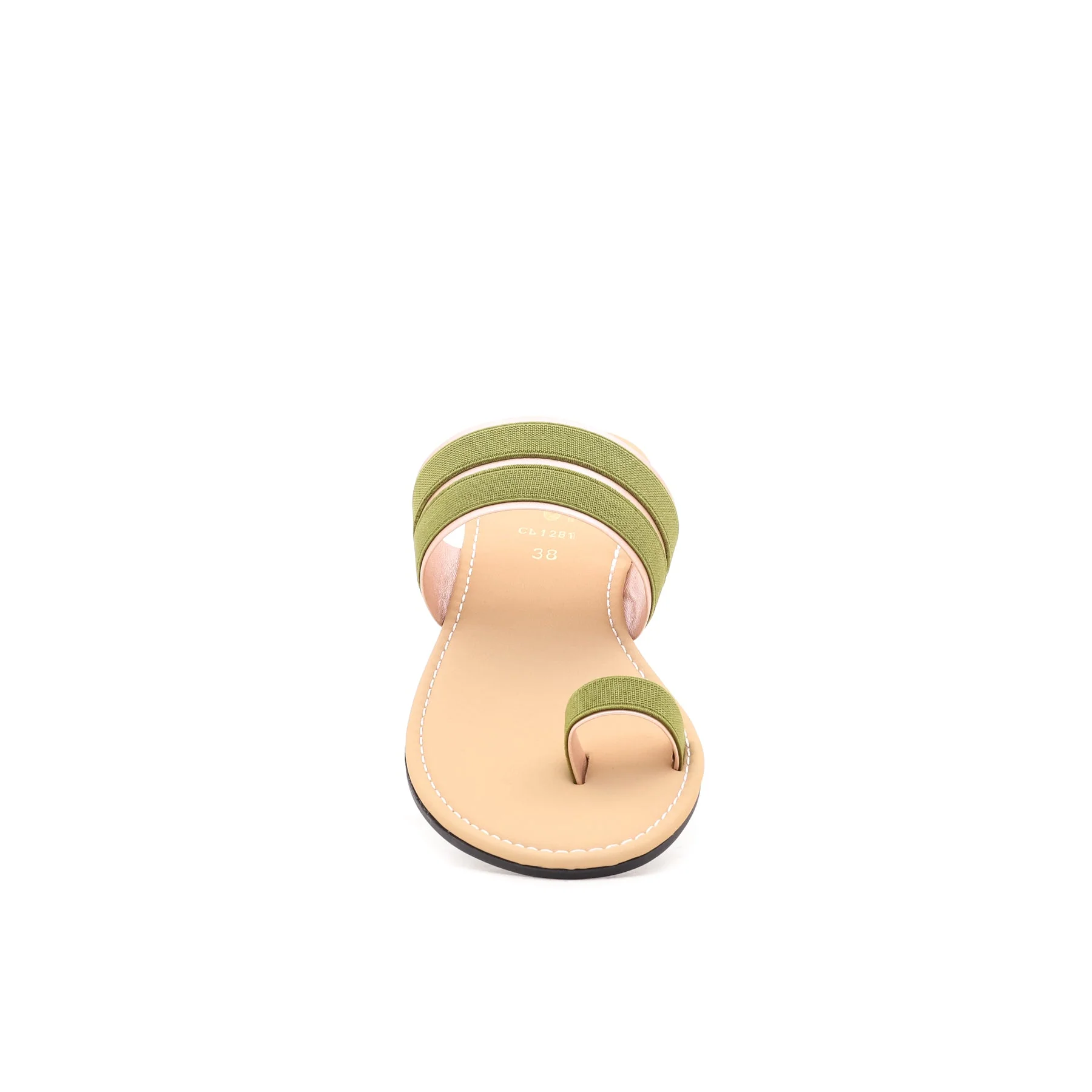 Green Casual Chappal CL1281 - Image 3