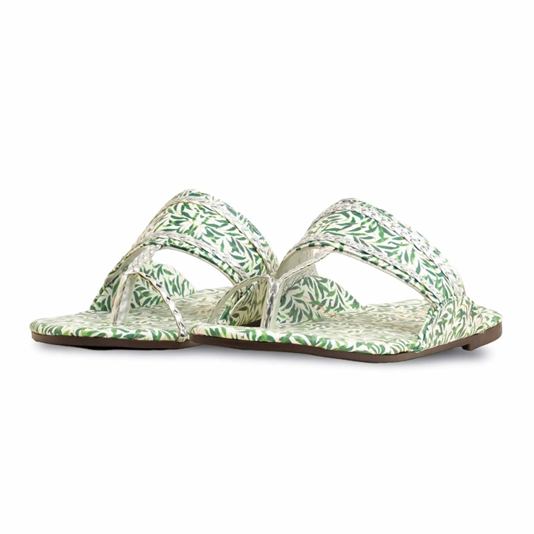 Green Casual Chappal CL1928 - Image 3
