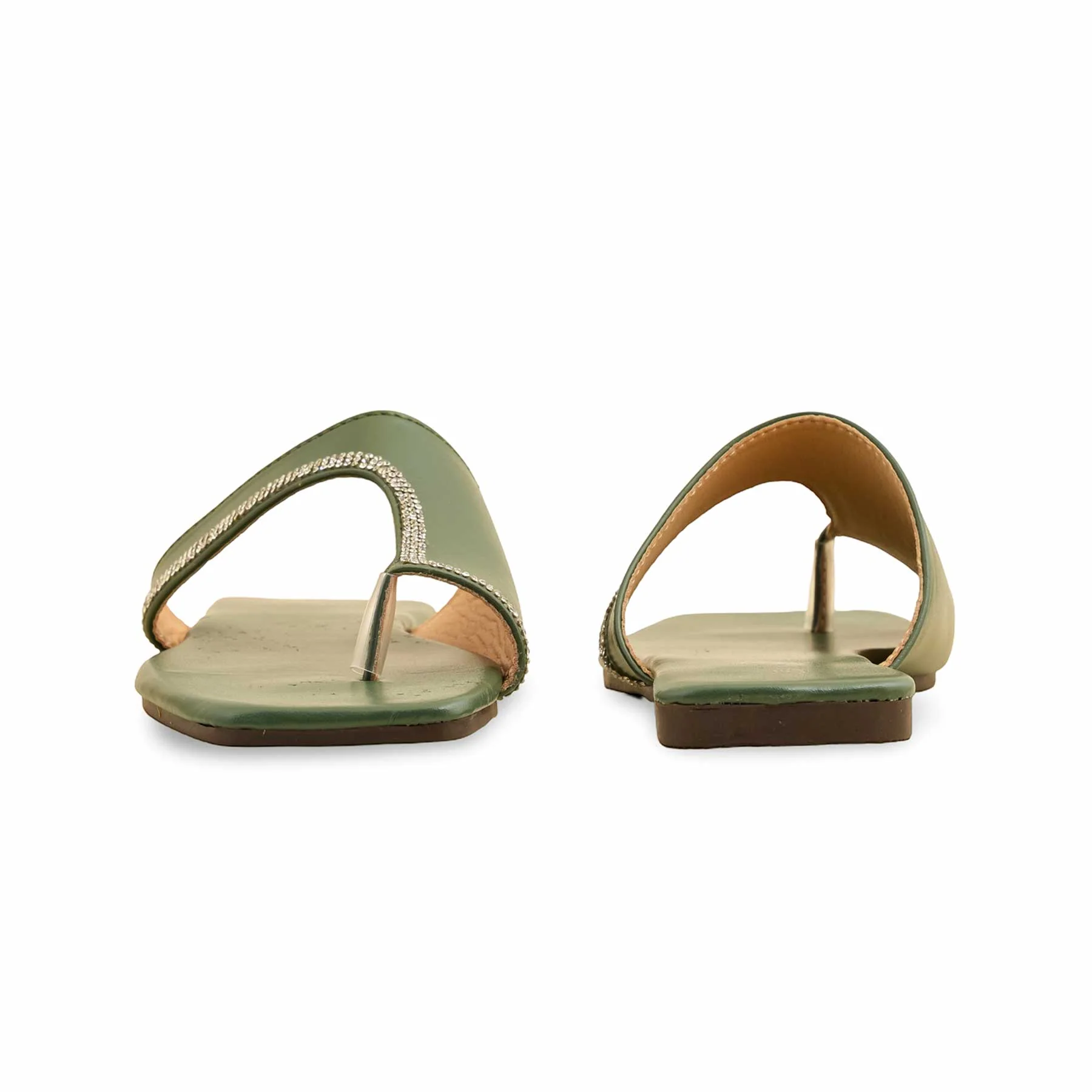Green Casual Chappal CL2042 - Image 4