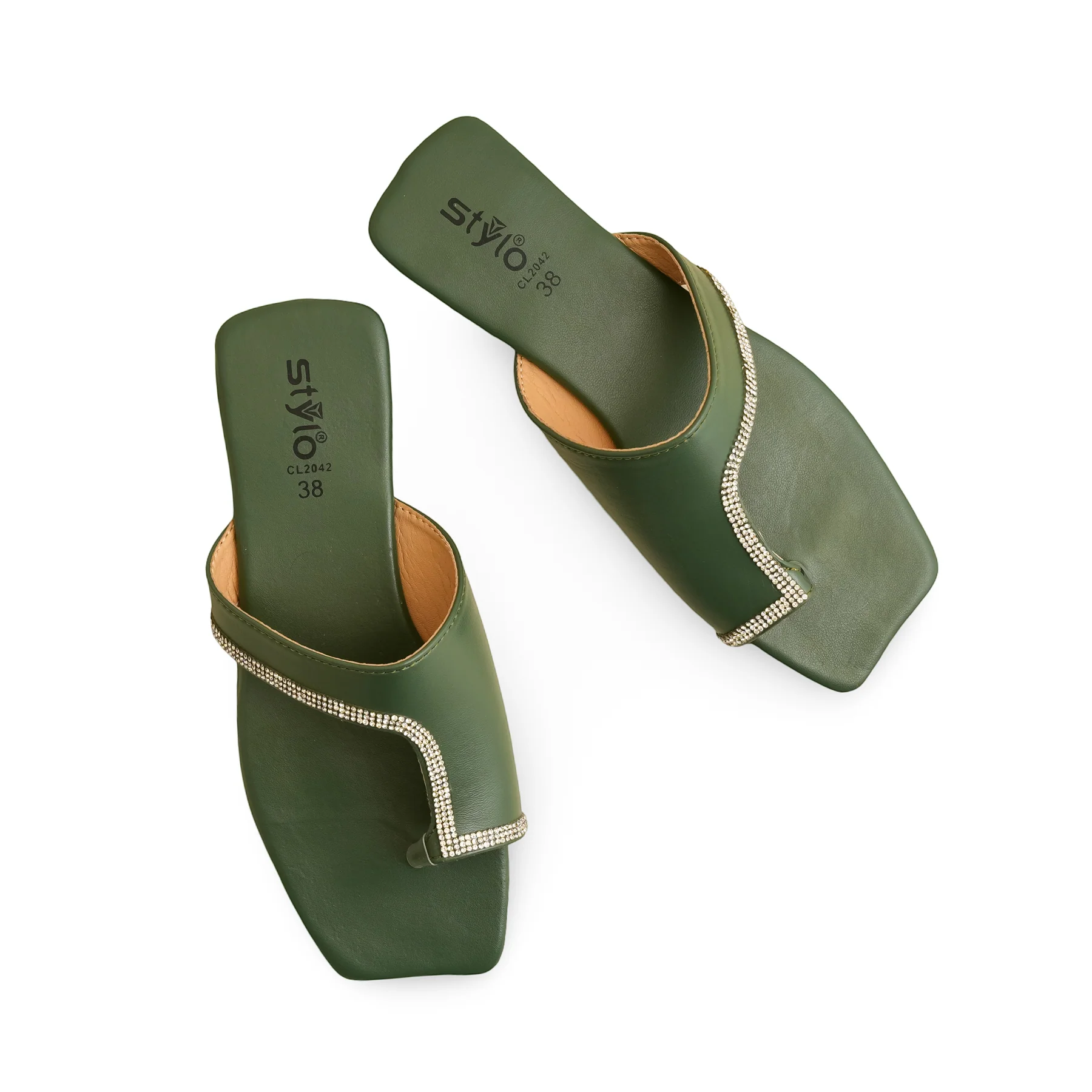Green Casual Chappal CL2042 - Image 5