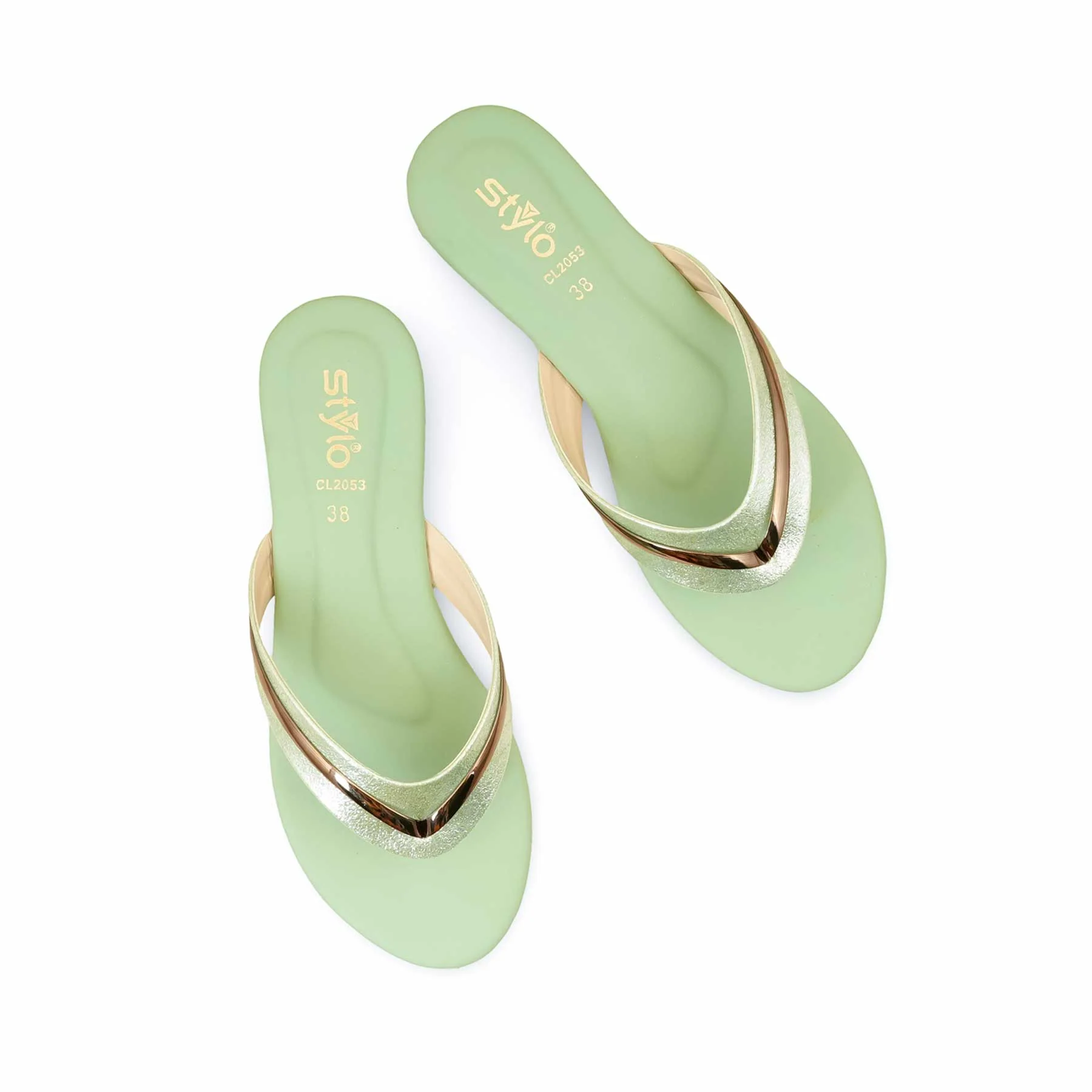 Green Casual Chappal CL2053 - Image 5
