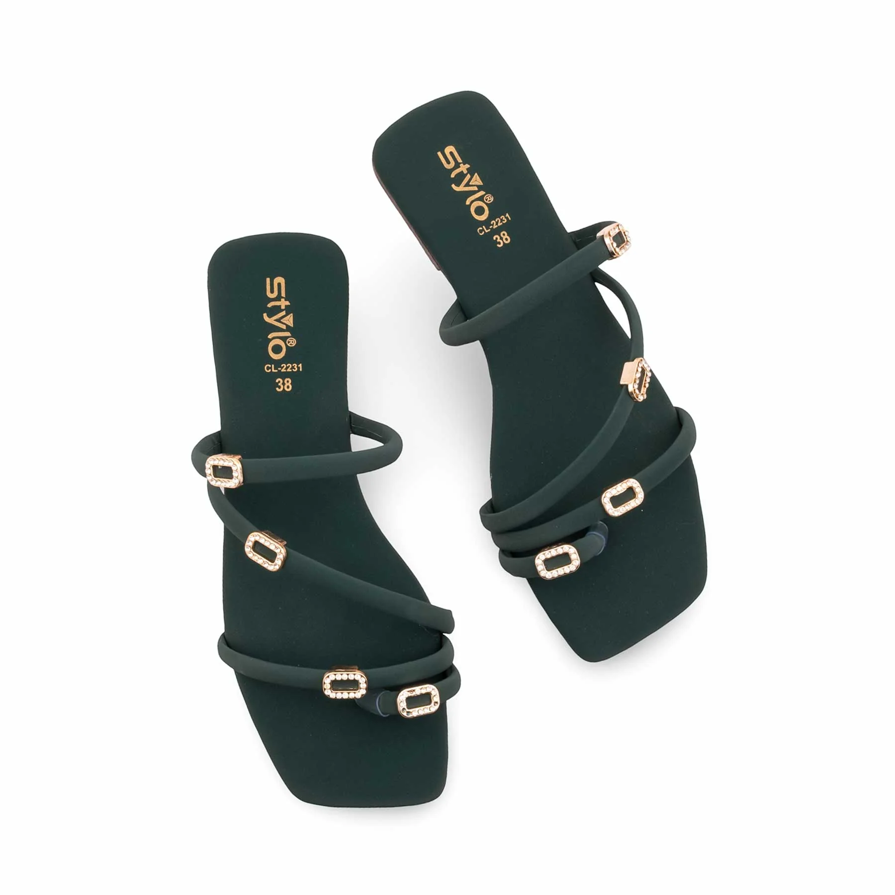 Green Casual Chappal For Ladies CL2231 - Image 5