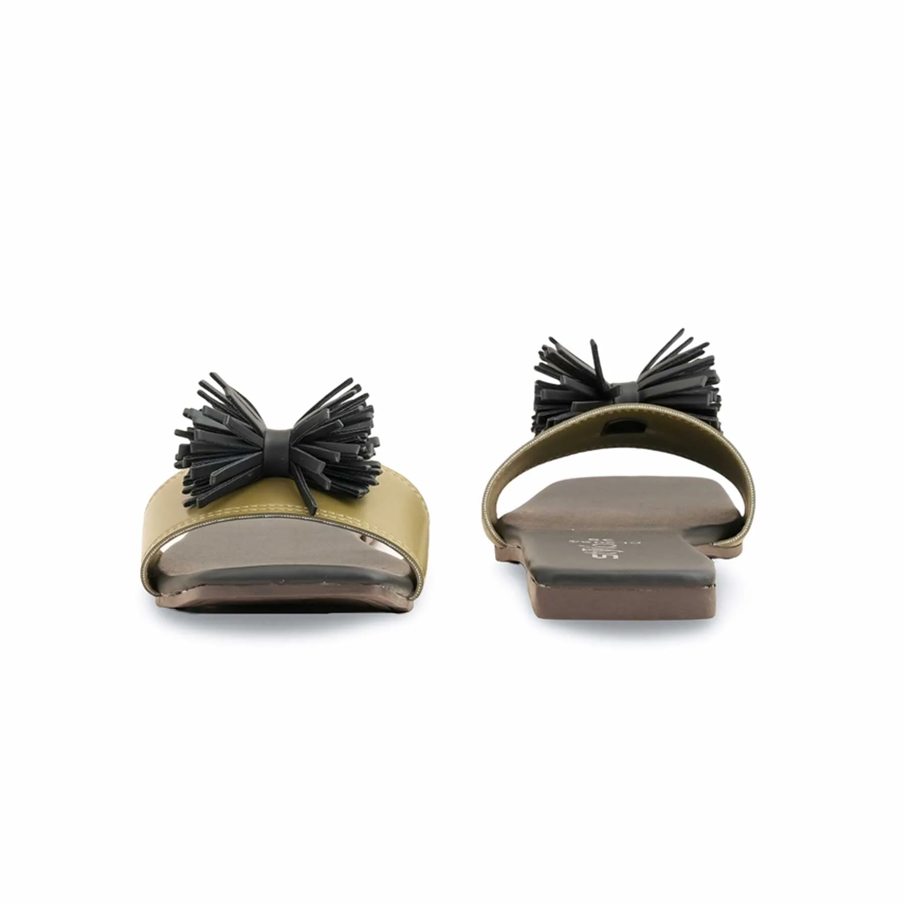 Green Casual Slipper For Ladies CL2064 - Image 4