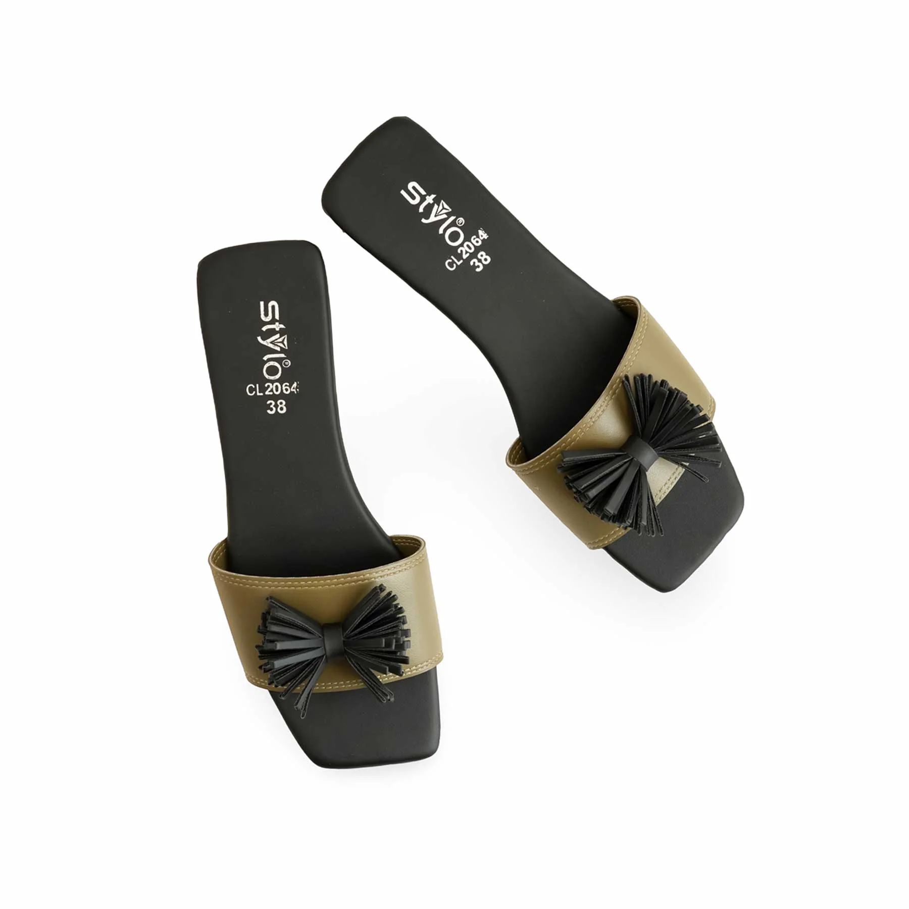 Green Casual Slipper For Ladies CL2064 - Image 5