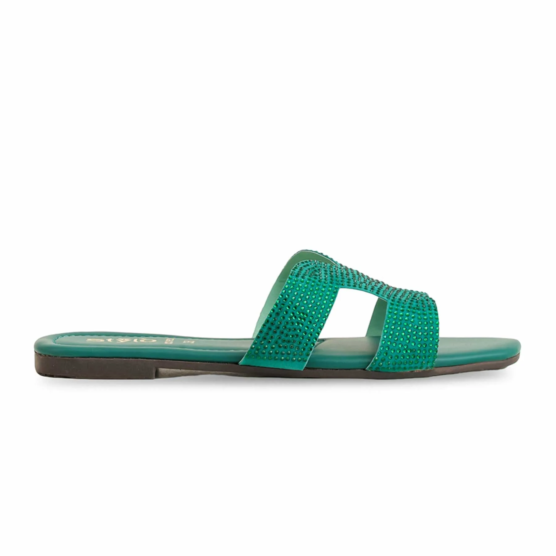 Green Casual Slipper For Women CL1952 - Image 2