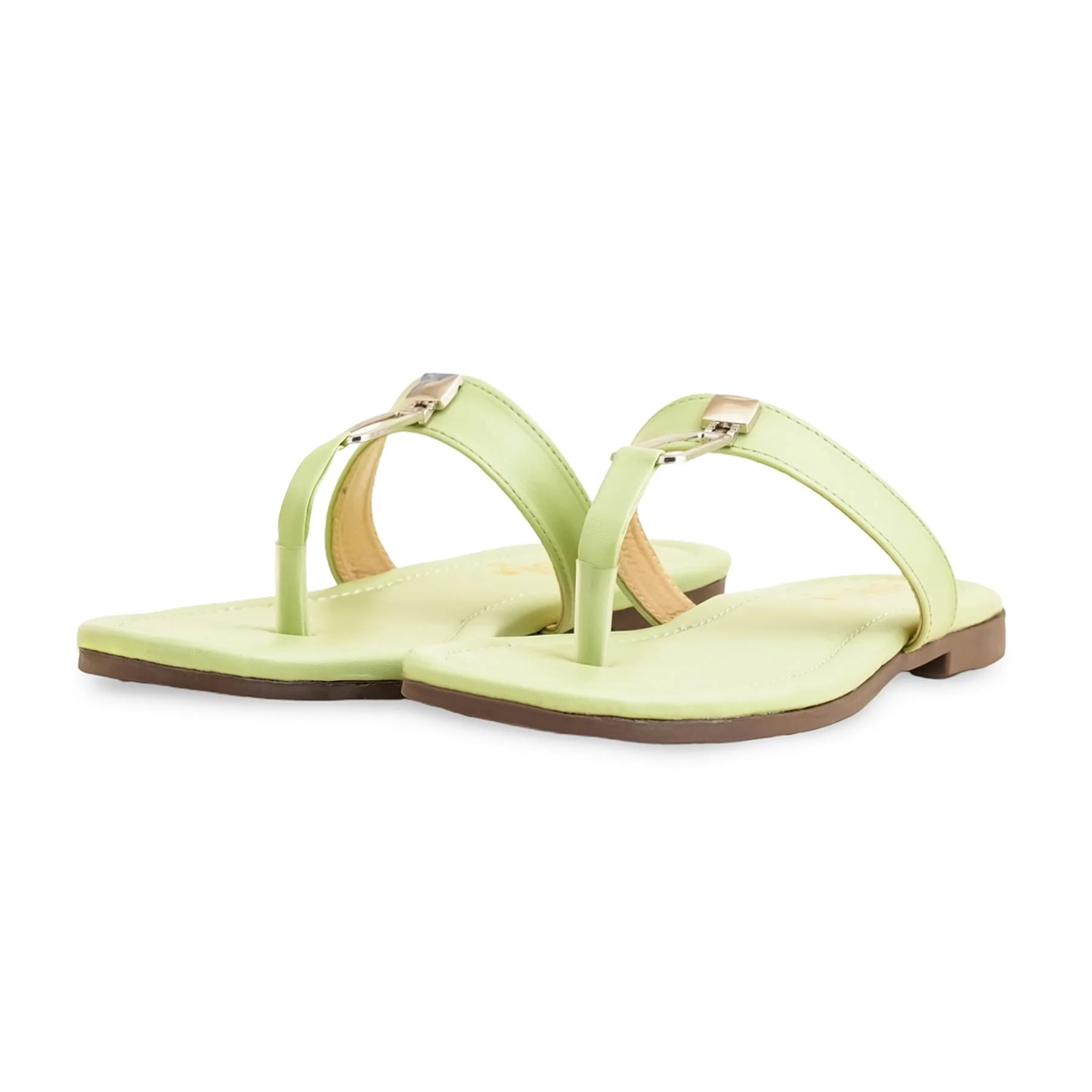 Green Casual Women Chappal  CL2082 - Image 3