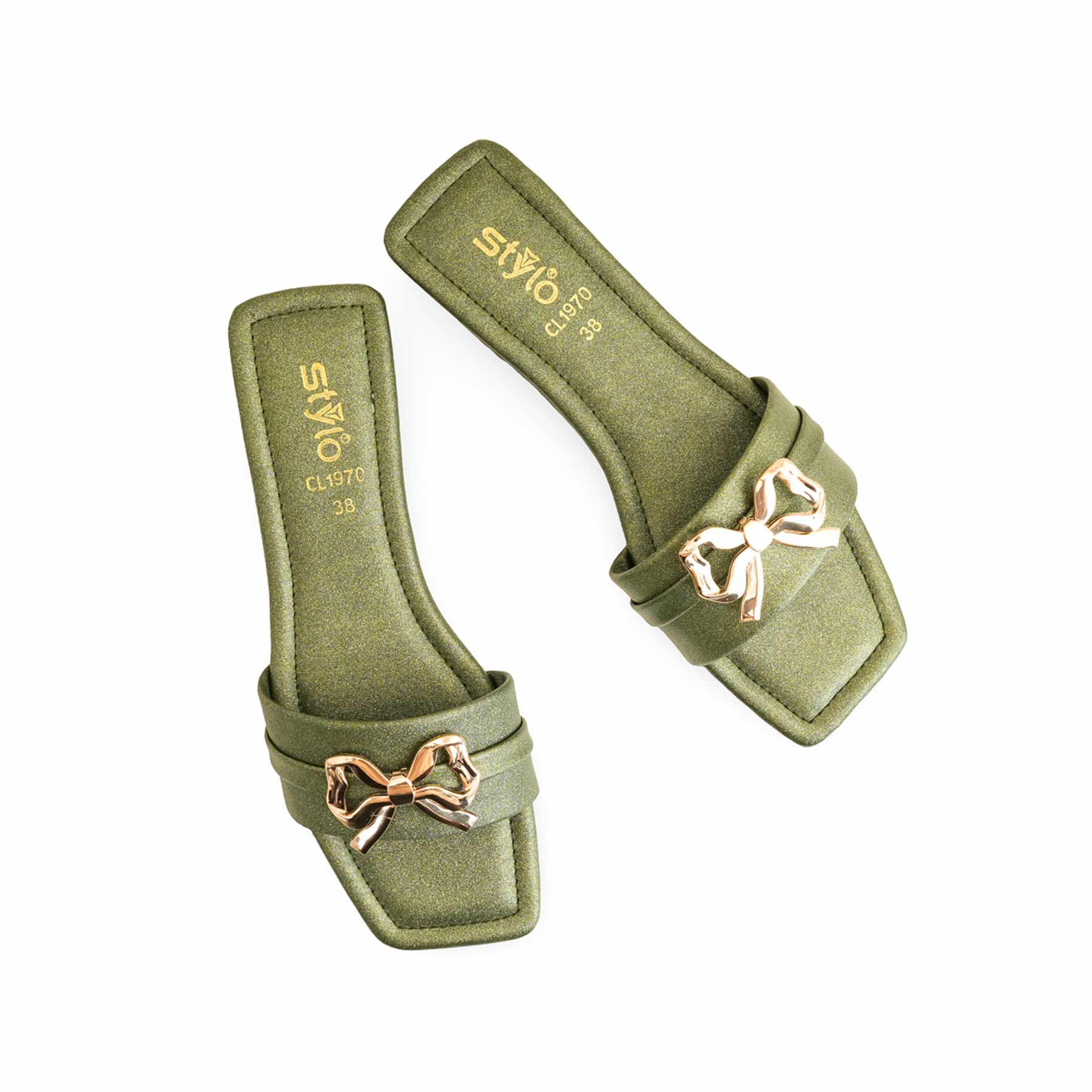 Green Casual Women Slipper CL1970 - Image 5
