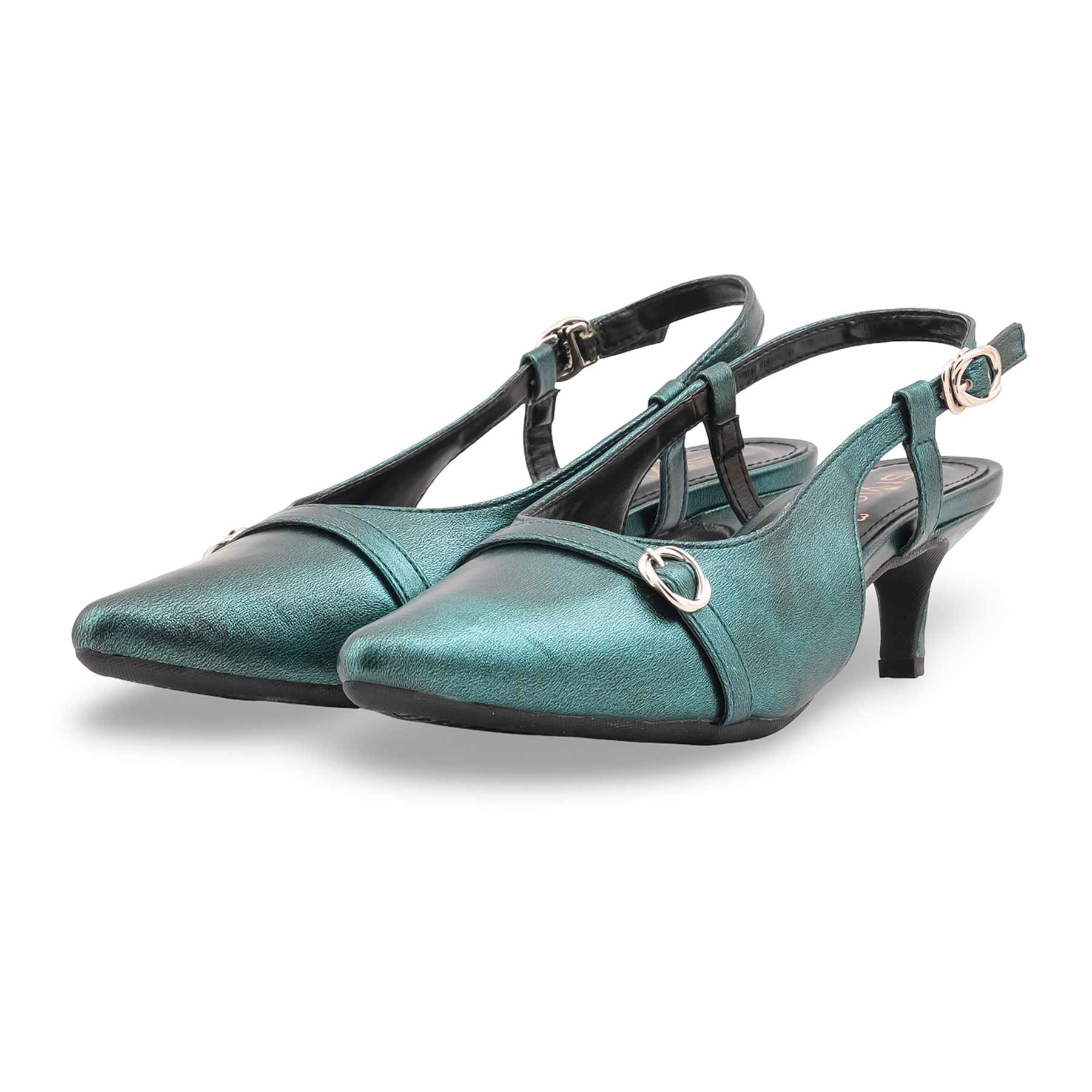Green Court Shoes For Women WN7533 - Image 3