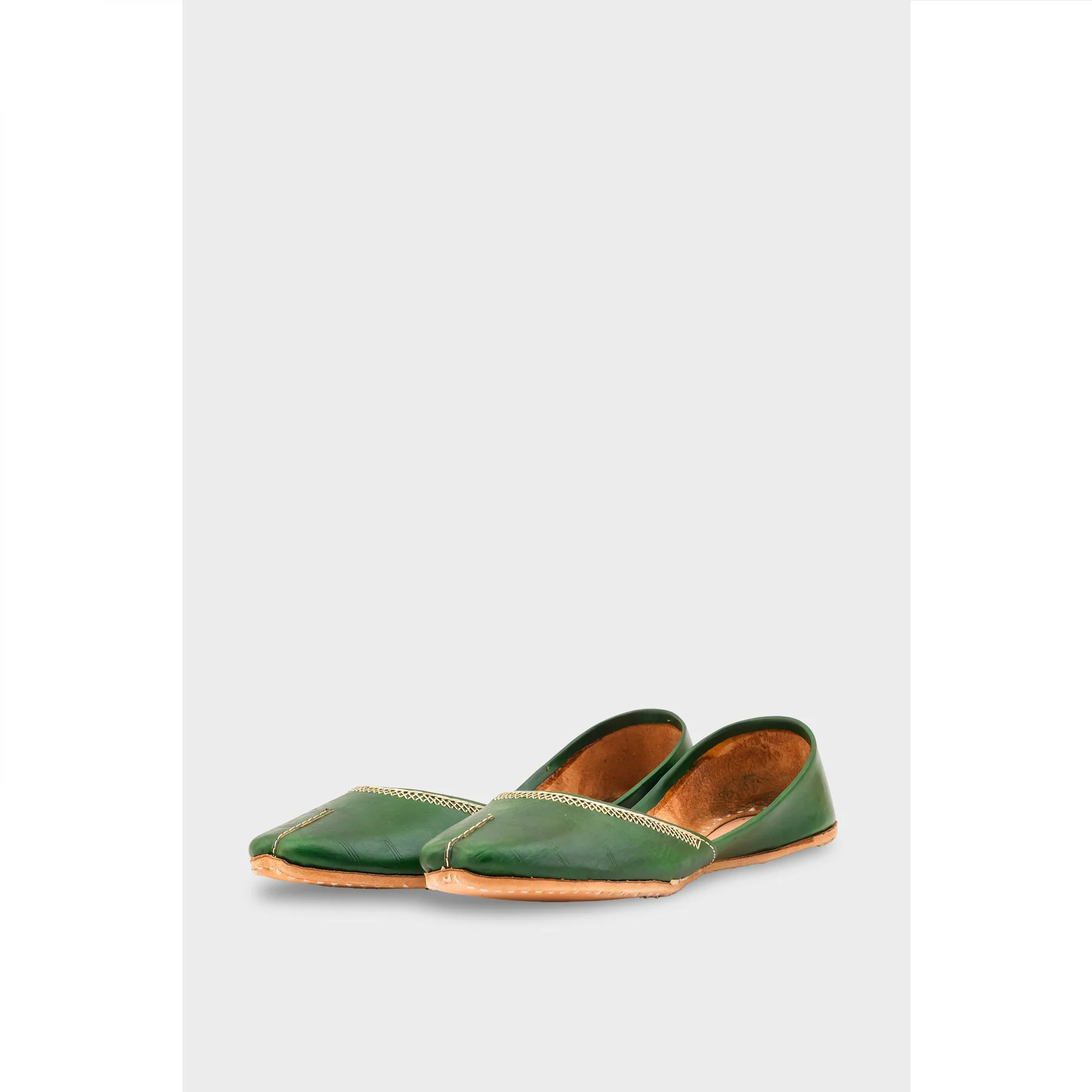 Green Leather Khussa EC8657 - Image 3