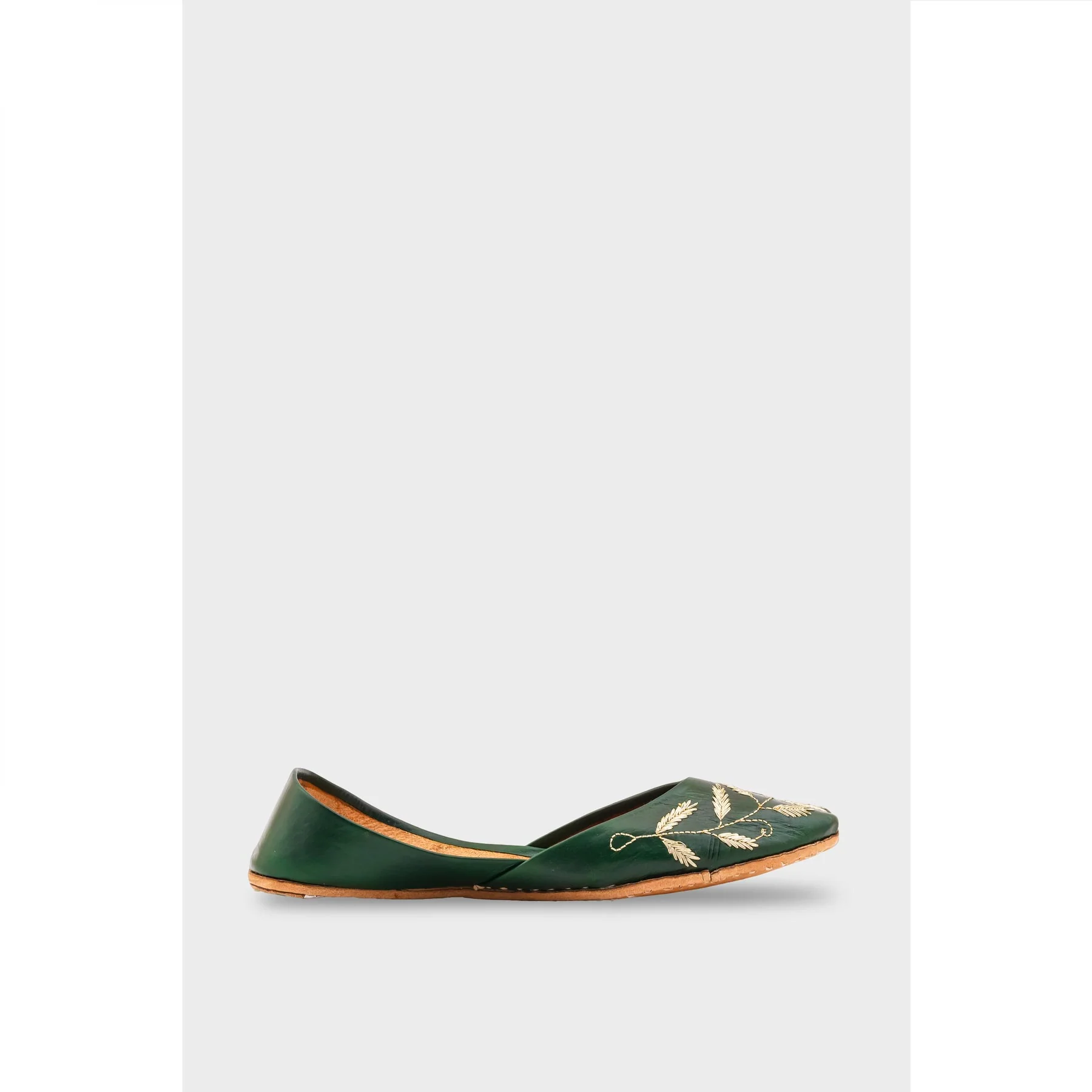 Green Leather Khussa EC8658 - Image 2