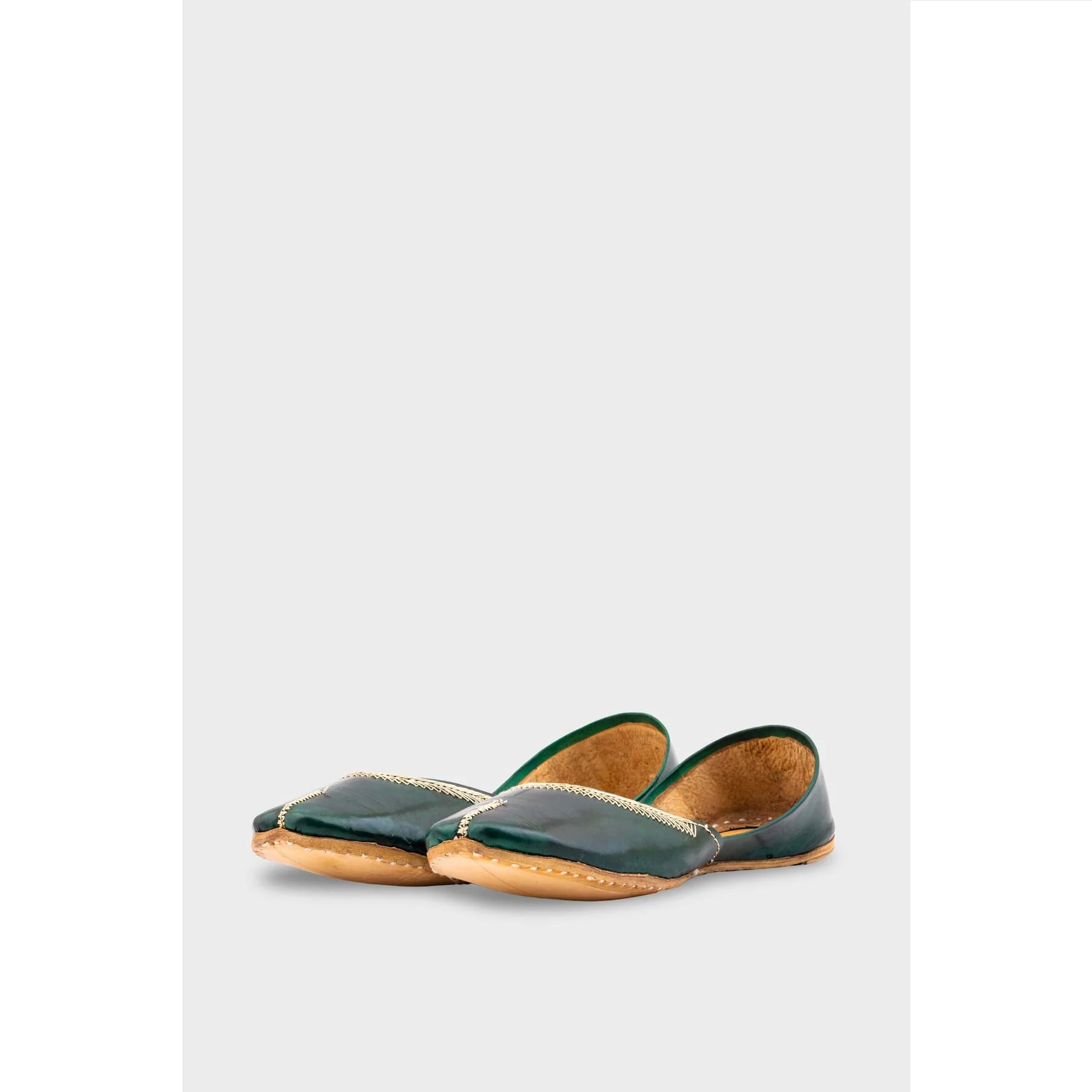 Green Leather Khussa EC8667 - Image 3