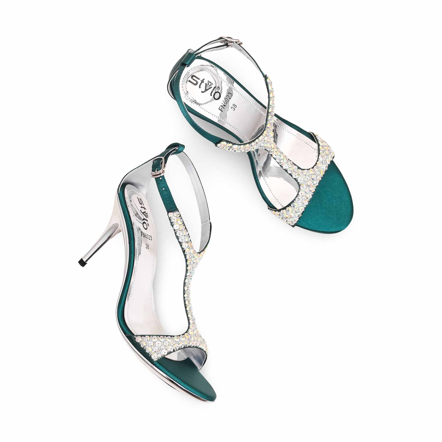 Green Fancy Bridal Sandal FN6023 - Image 5