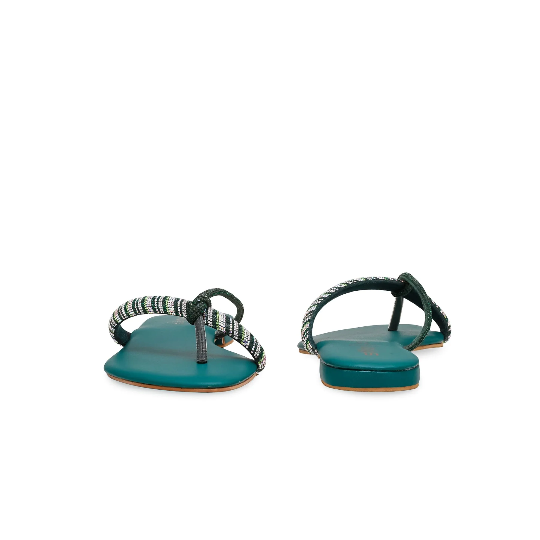 Green Fancy Chappal FN0736 - Image 4
