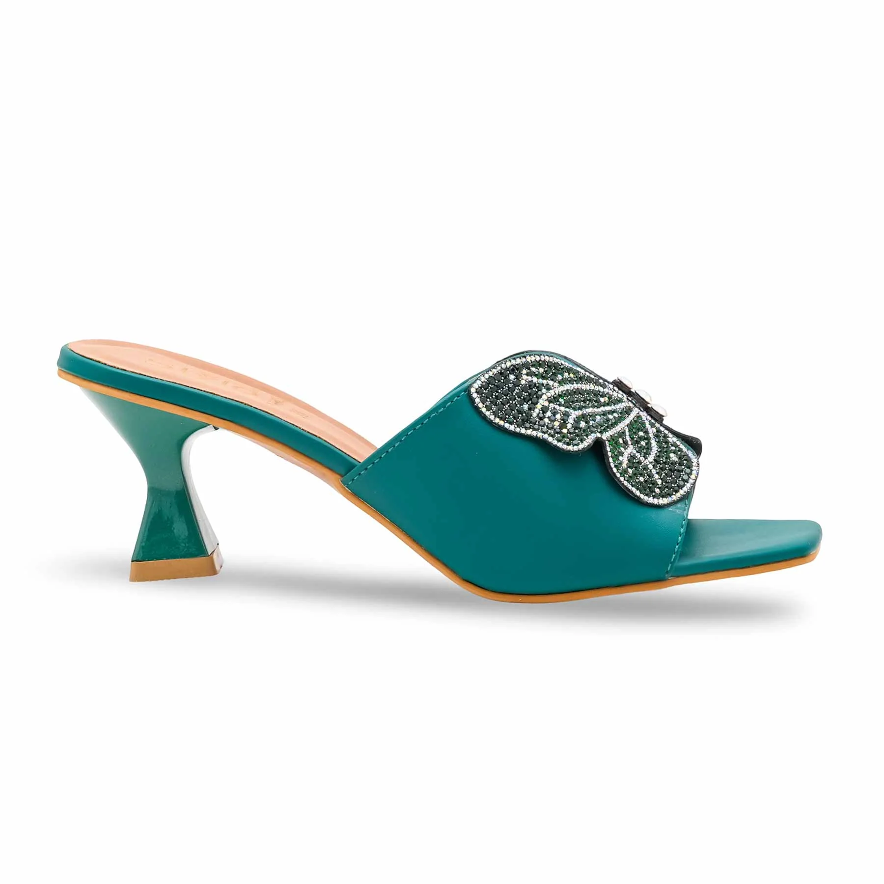 Green Fancy Slipper For Ladies FN7974 - Image 2