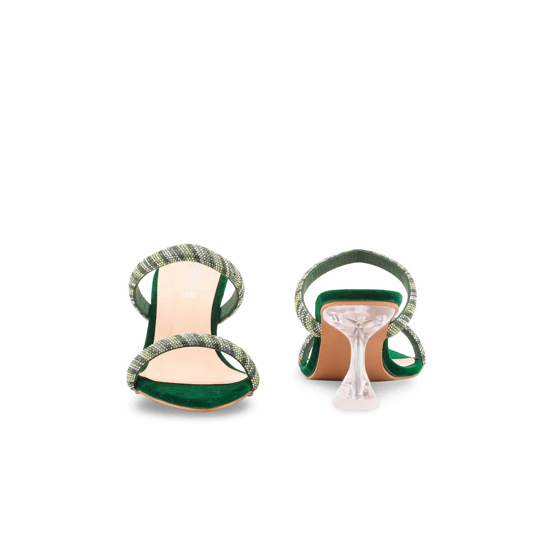Green Fancy Slipper For Ladies FN8066 - Image 4