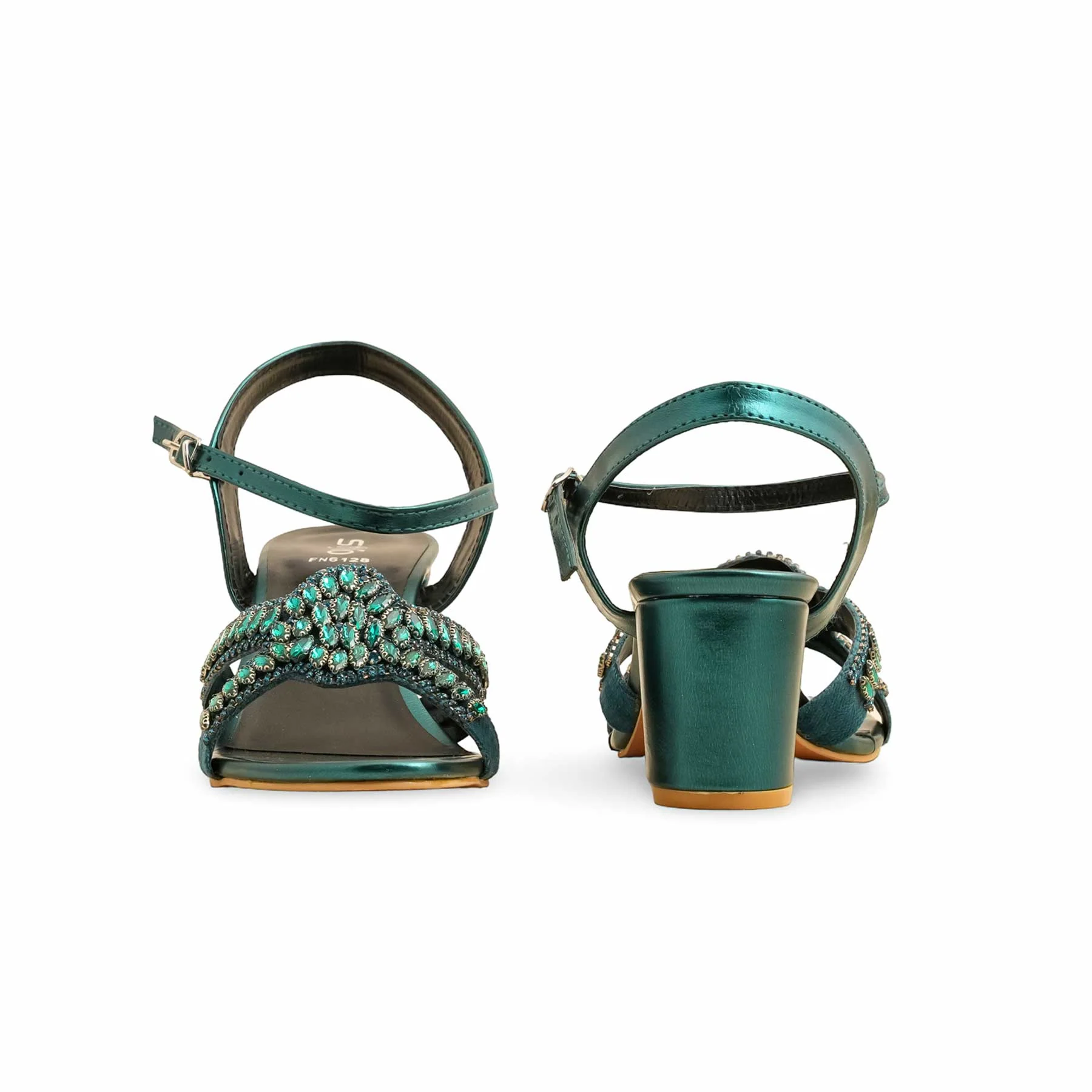 Green Fancy Women Sandal FN6128 - Image 4