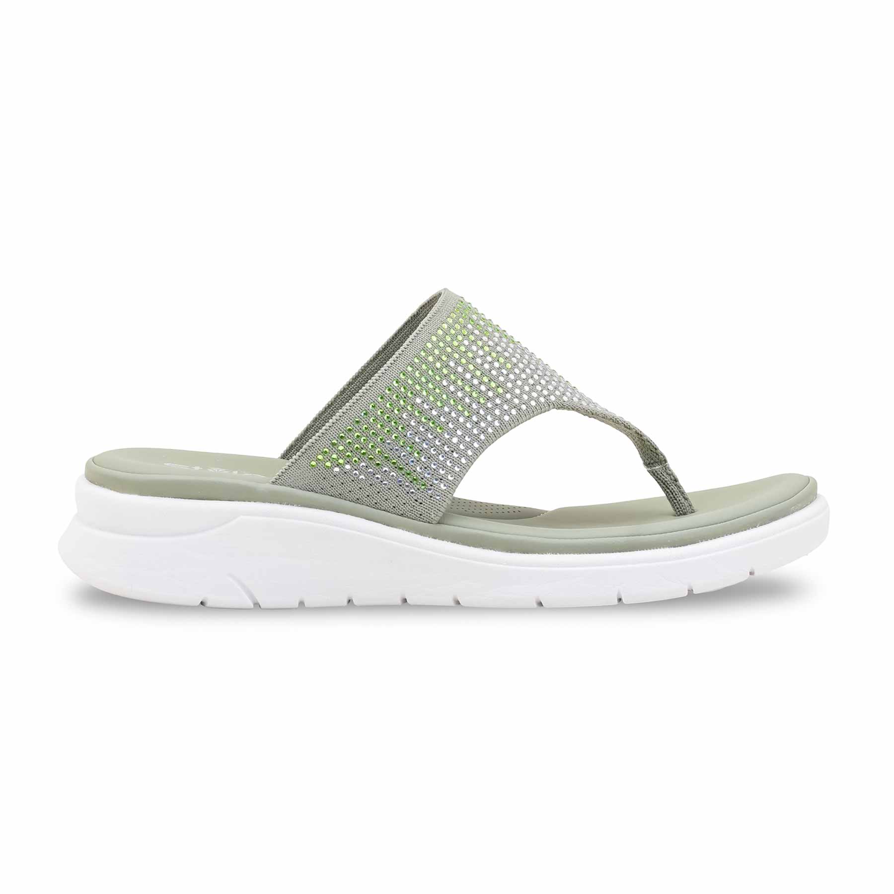 Green Formal Chappal For Ladies PU0708 - Image 2