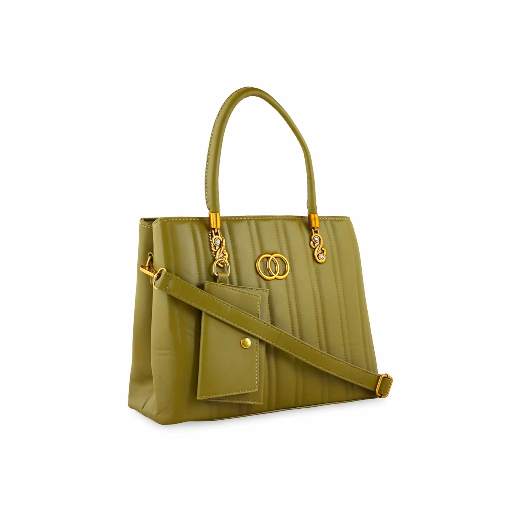Green Formal Hand Bag For Ladies P36152 - Image 3