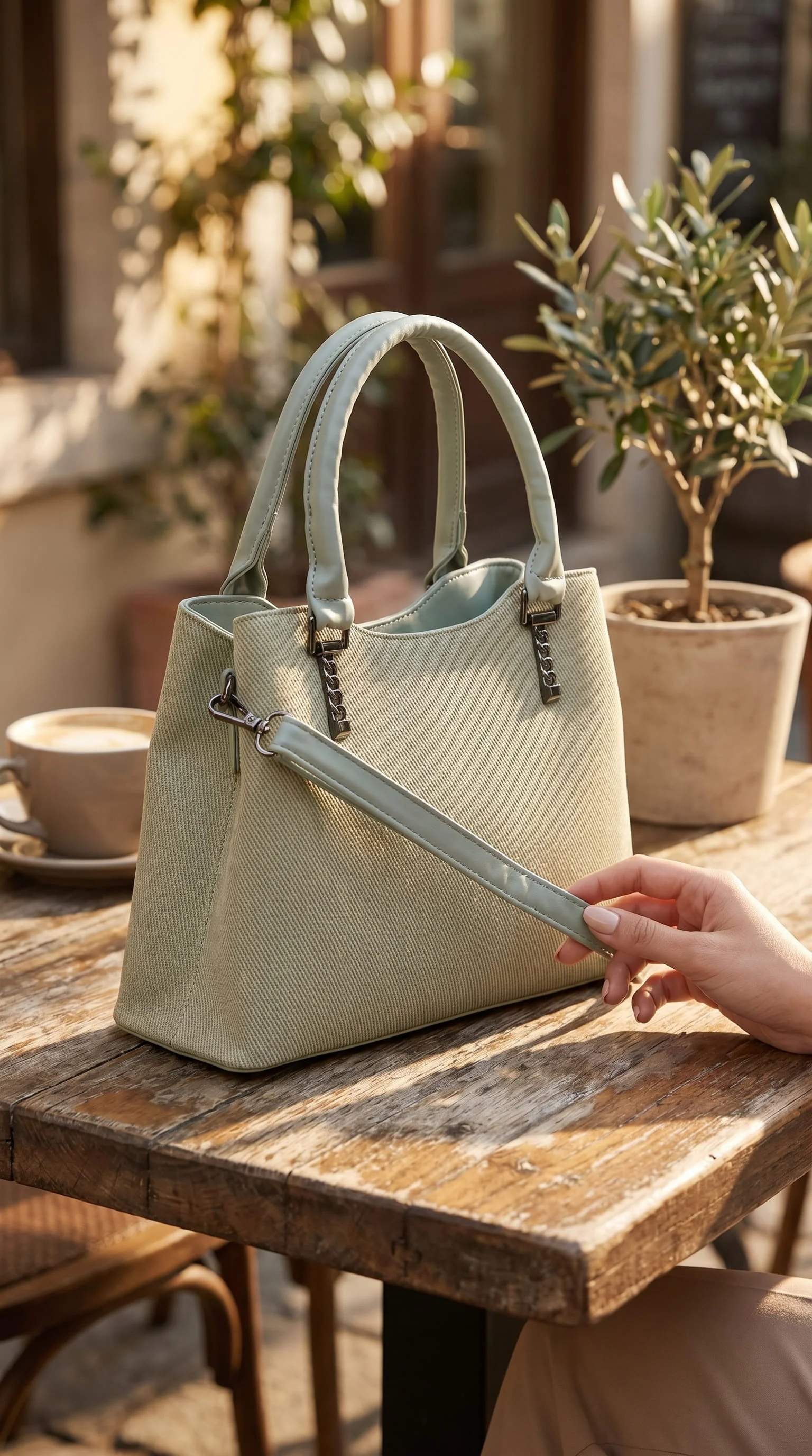 Green Formal Hand Bag For Ladies P36626 - Image 3
