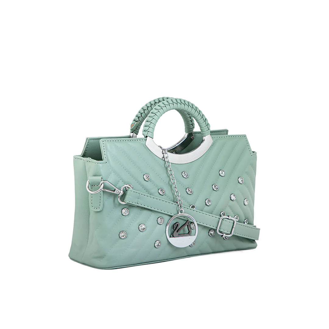 Green Formal Hand Bag P36161 - Image 2