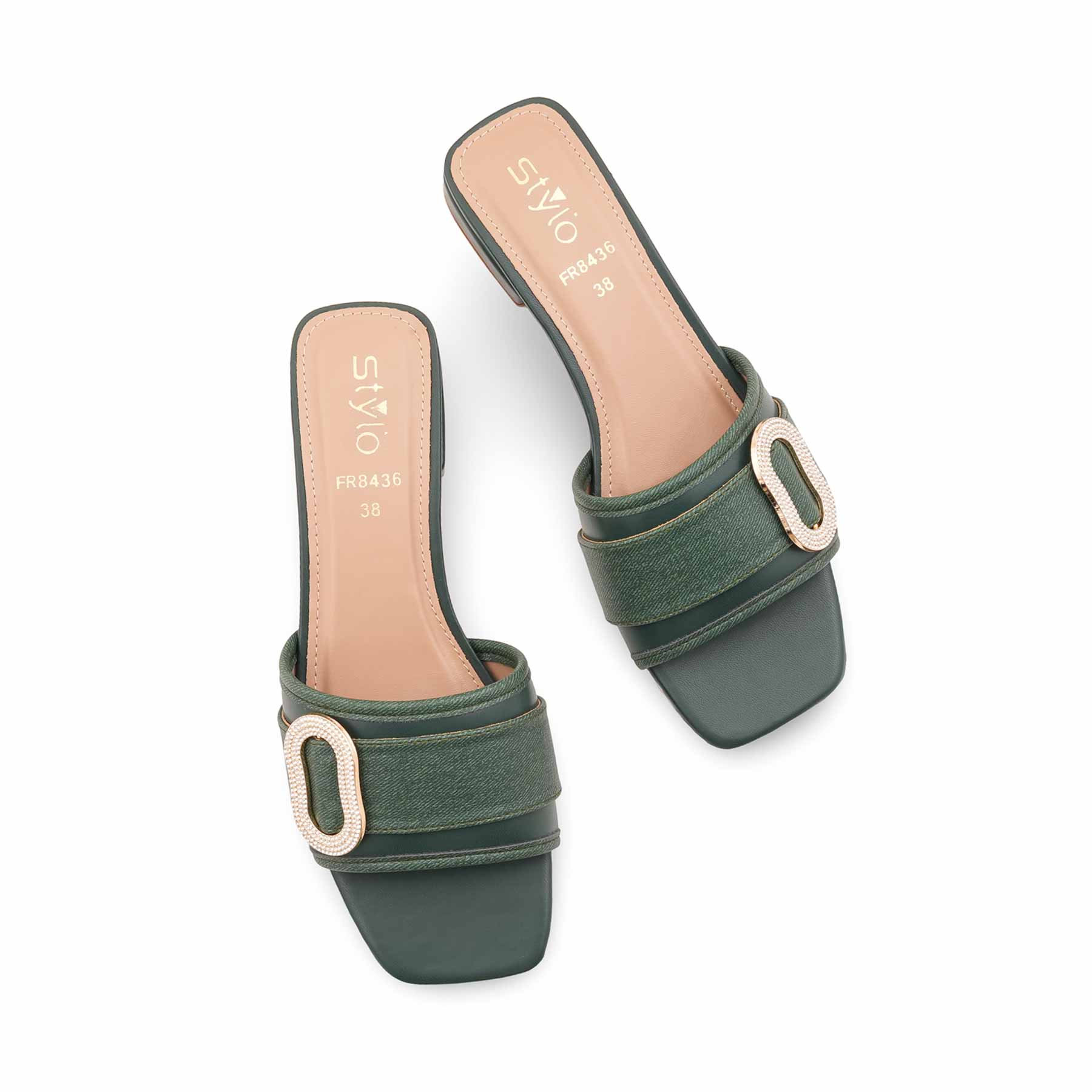 Green Formal Slipper For Ladies FR8436 - Image 5